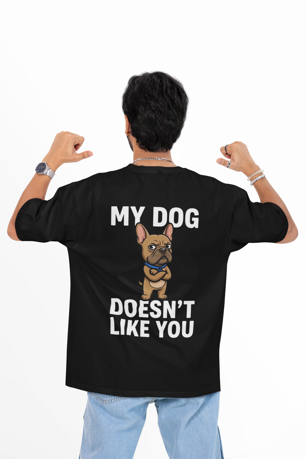 My Dog Doesn’t Like You Oversized Unisex Tee