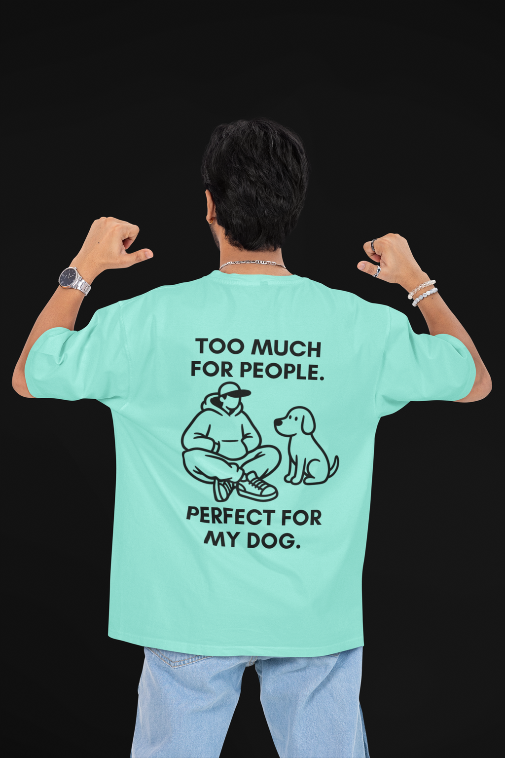 Perfect For My Dog Unisex Oversized Tee