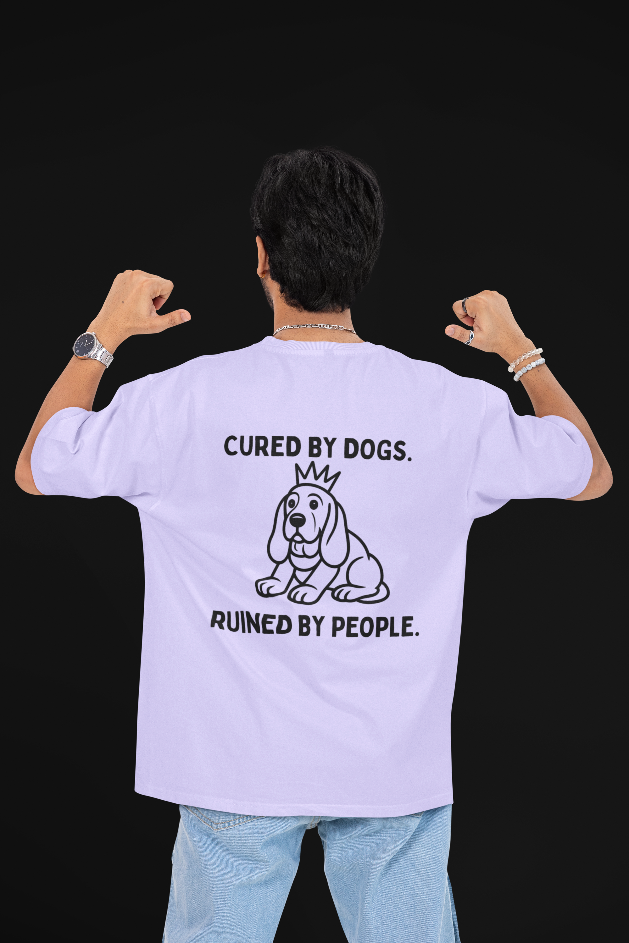 Cured By Dogs Unisex Oversized Tee