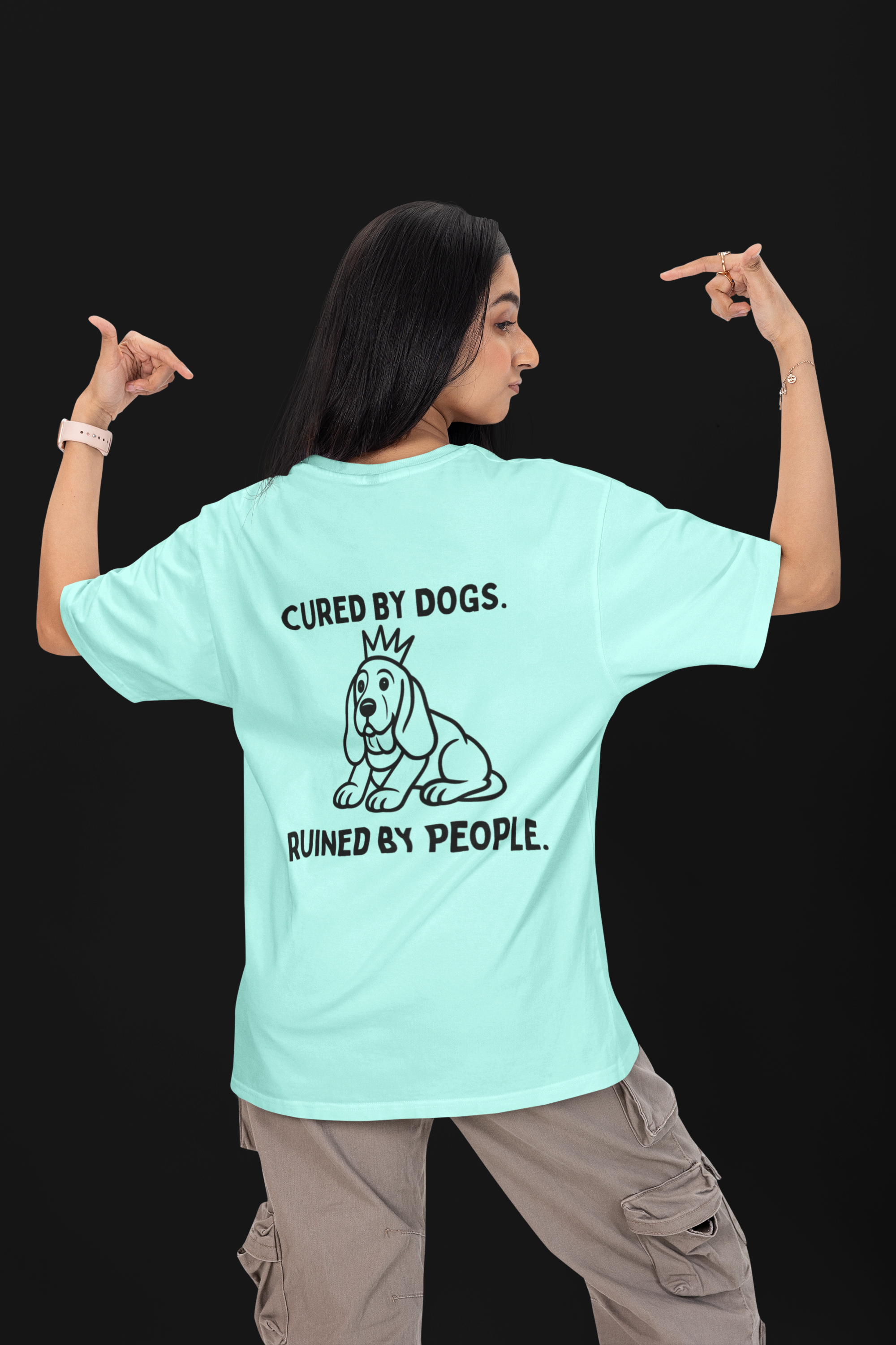 Cured By Dogs Unisex Oversized Tee