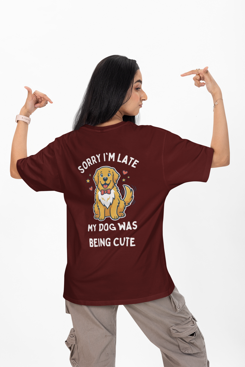 I Am Late Unisex Oversized Tee