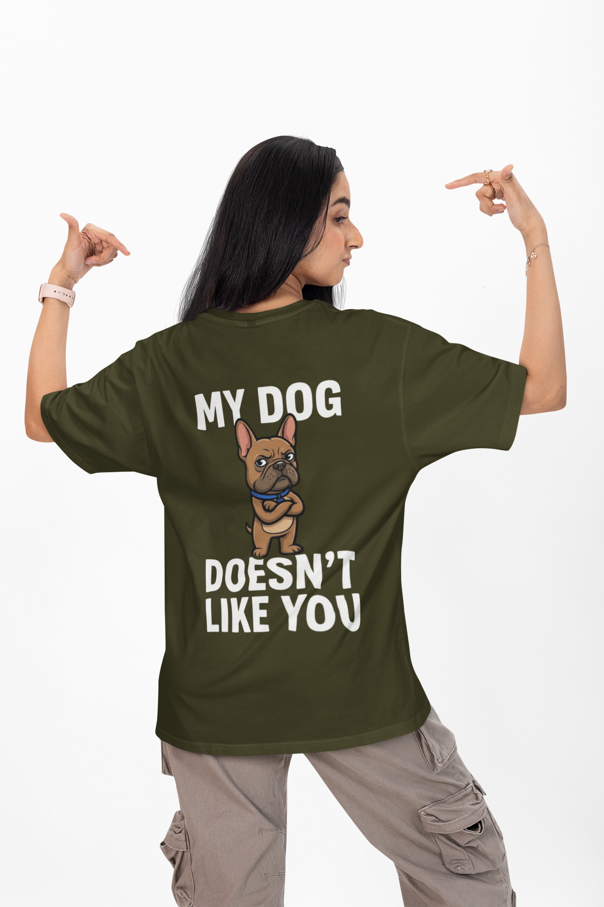 My Dog Doesn’t Like You Oversized Unisex Tee