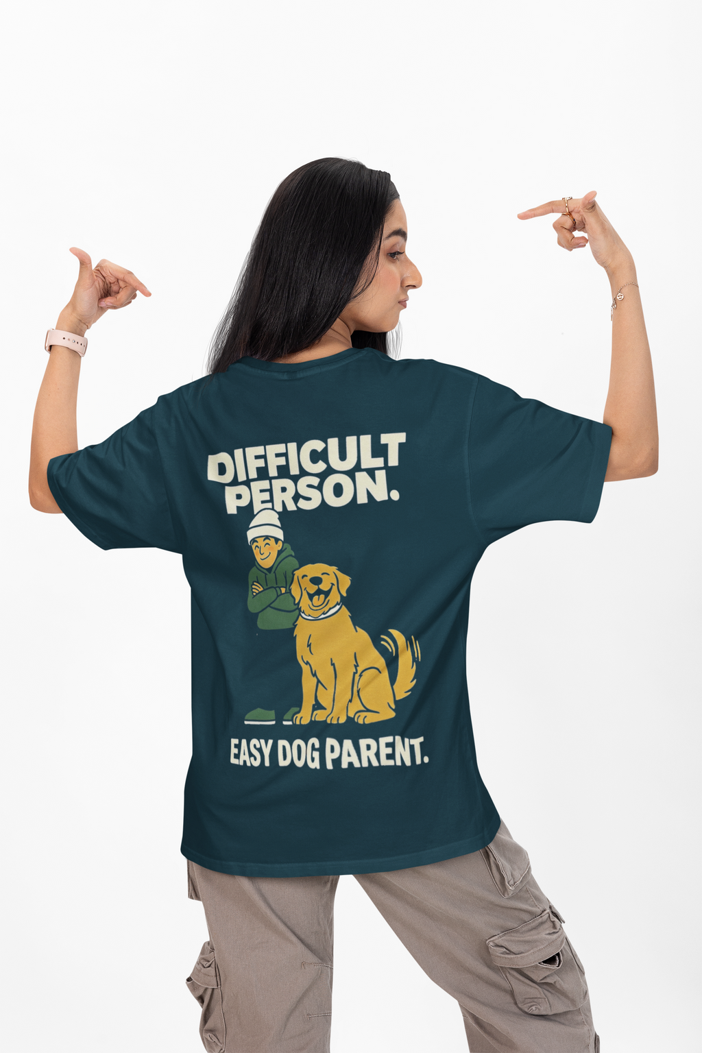 Easy Dog Parent Unisex Oversized Tee