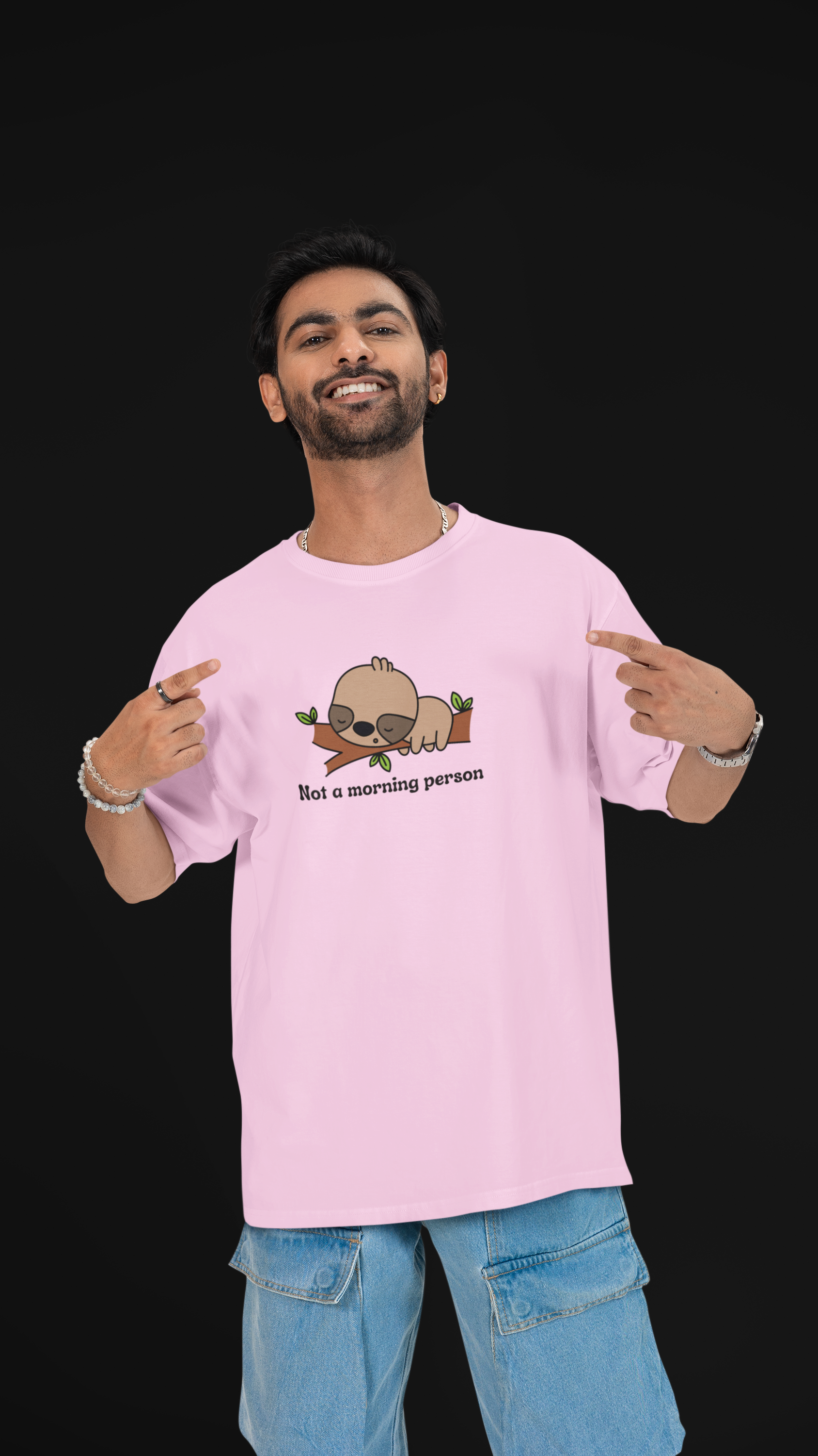 Not A Morning Person Unisex Oversized Tee 😮‍💨