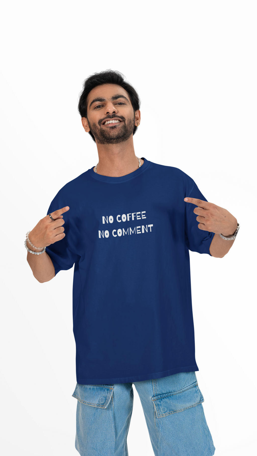 No Coffee. No Comment. Unisex Oversized Tee