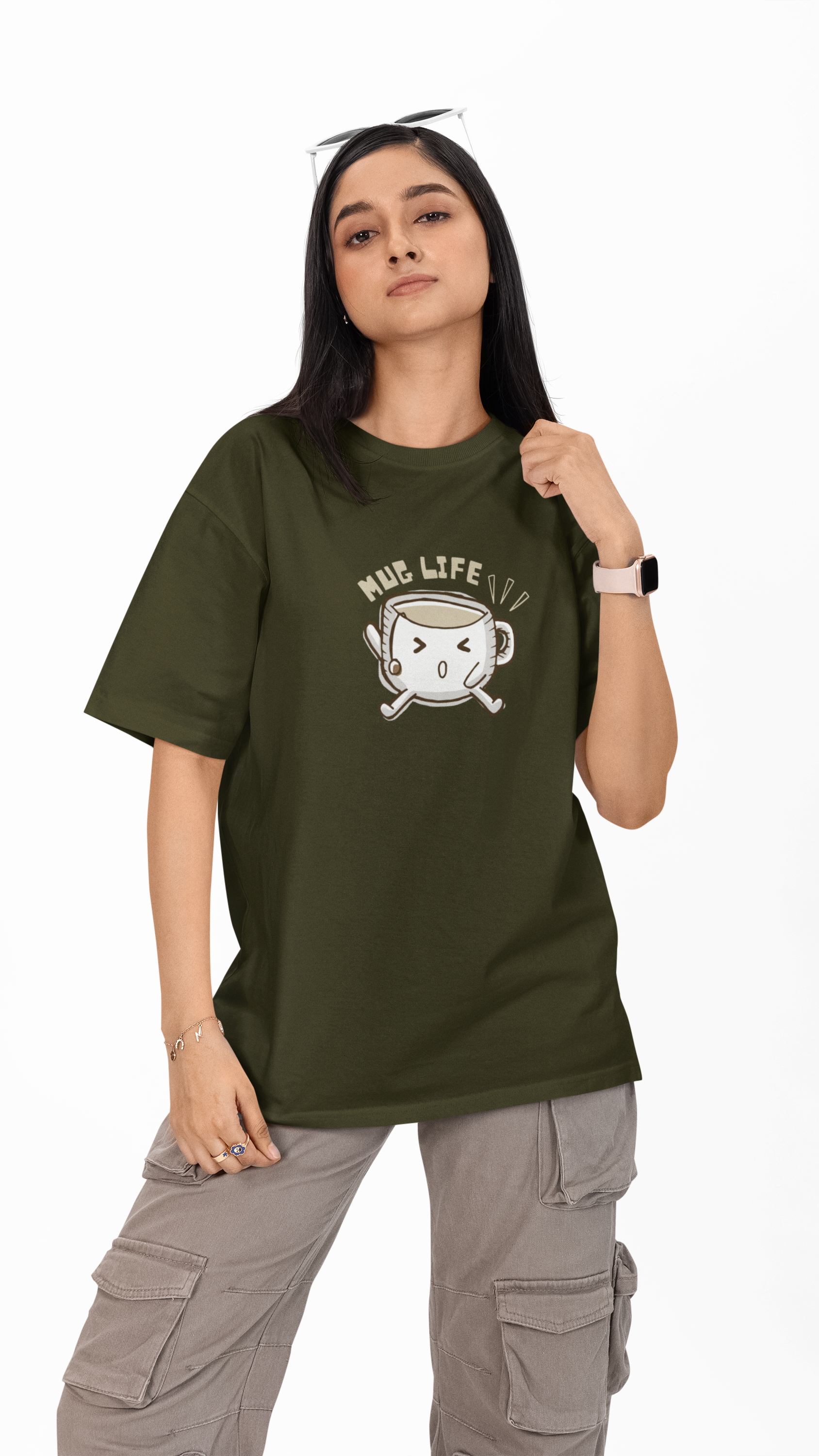 Mug Life Unisex Oversized Tee ☕🖤