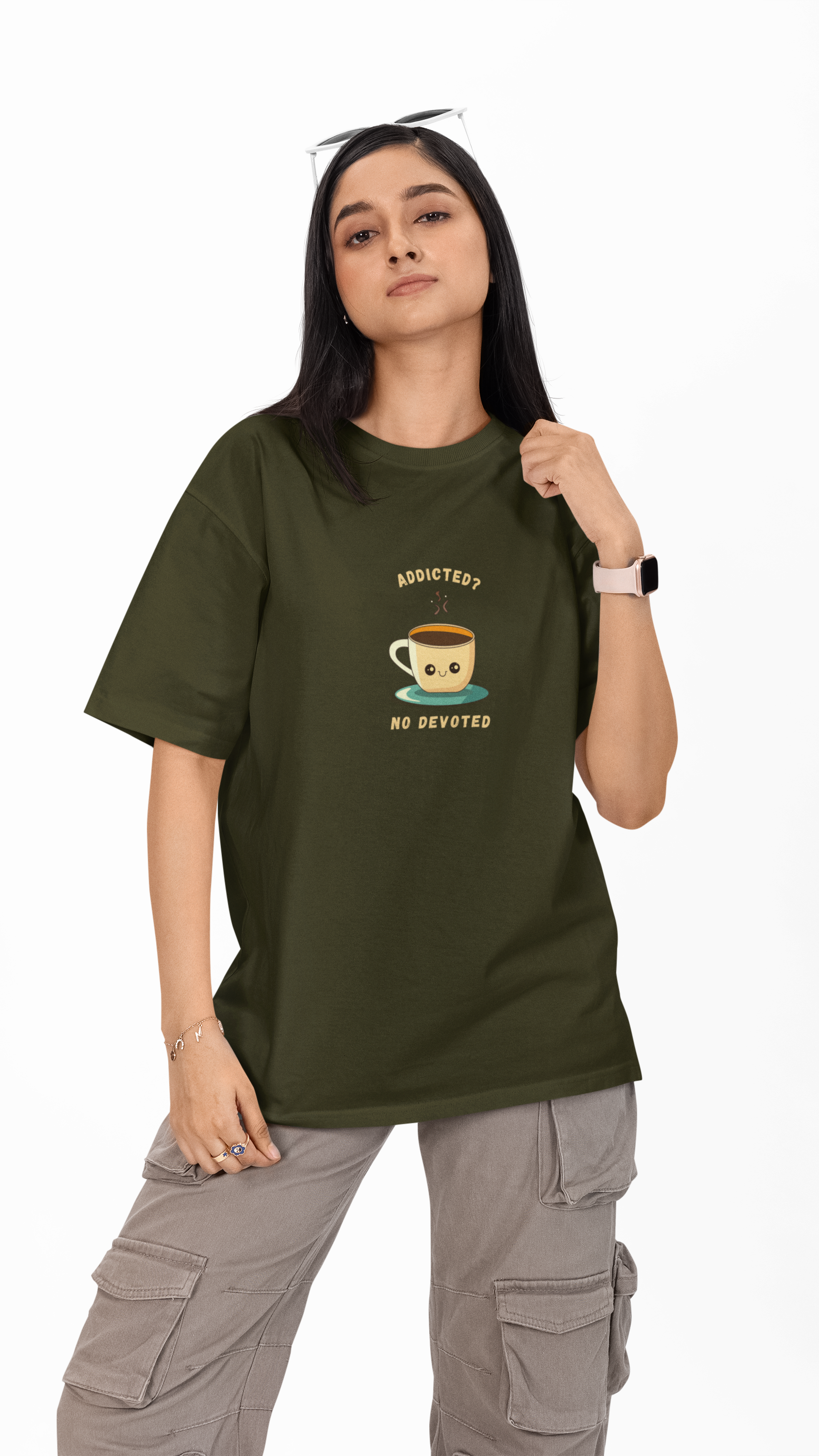 Addicted? No. Devoted. Unisex Oversized Tee