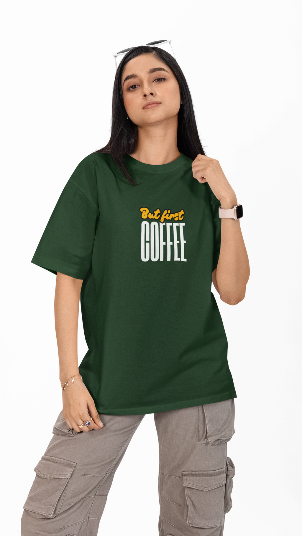 But First Coffee Unisex Oversized Tee