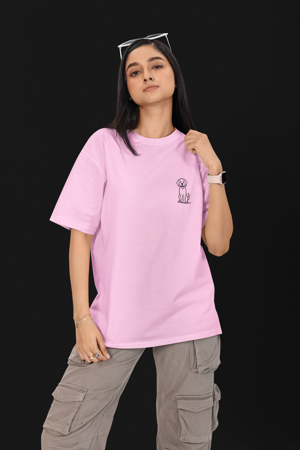 My Dog Is Friendly Unisex Oversized Tee