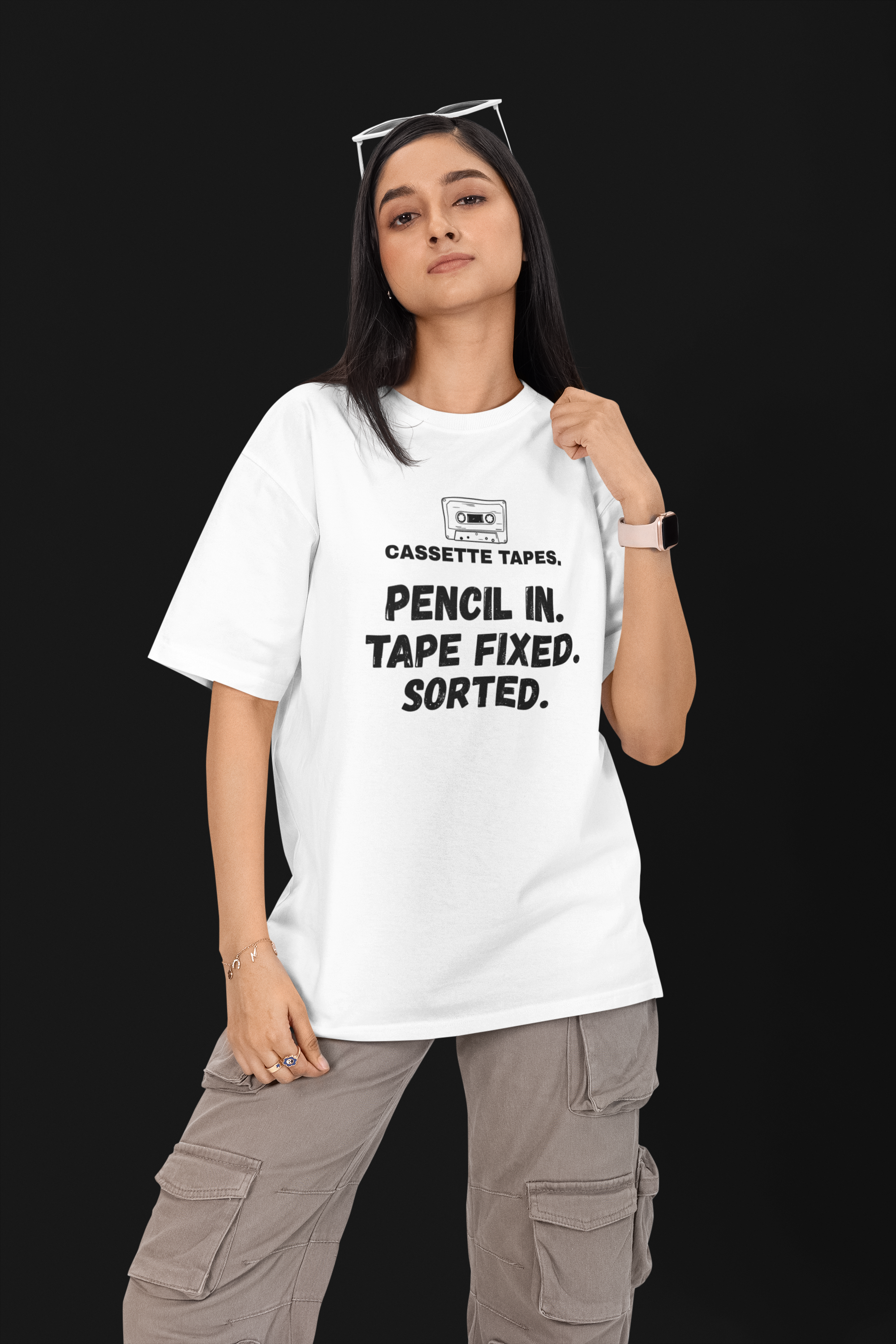 Cassette Tapes — Unisex Oversized Tee