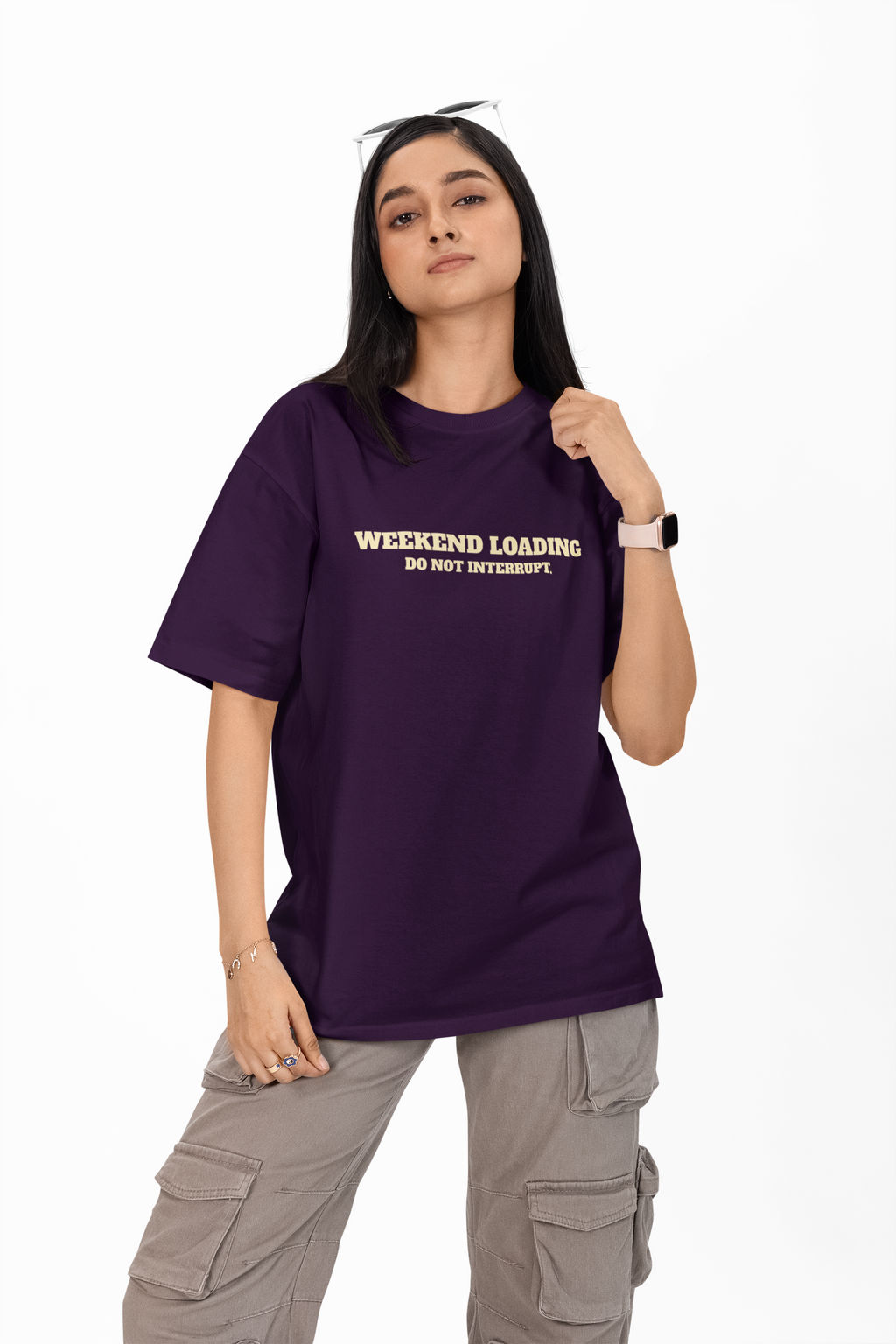 WEEKEND LOADING. Unisex Oversized Tee