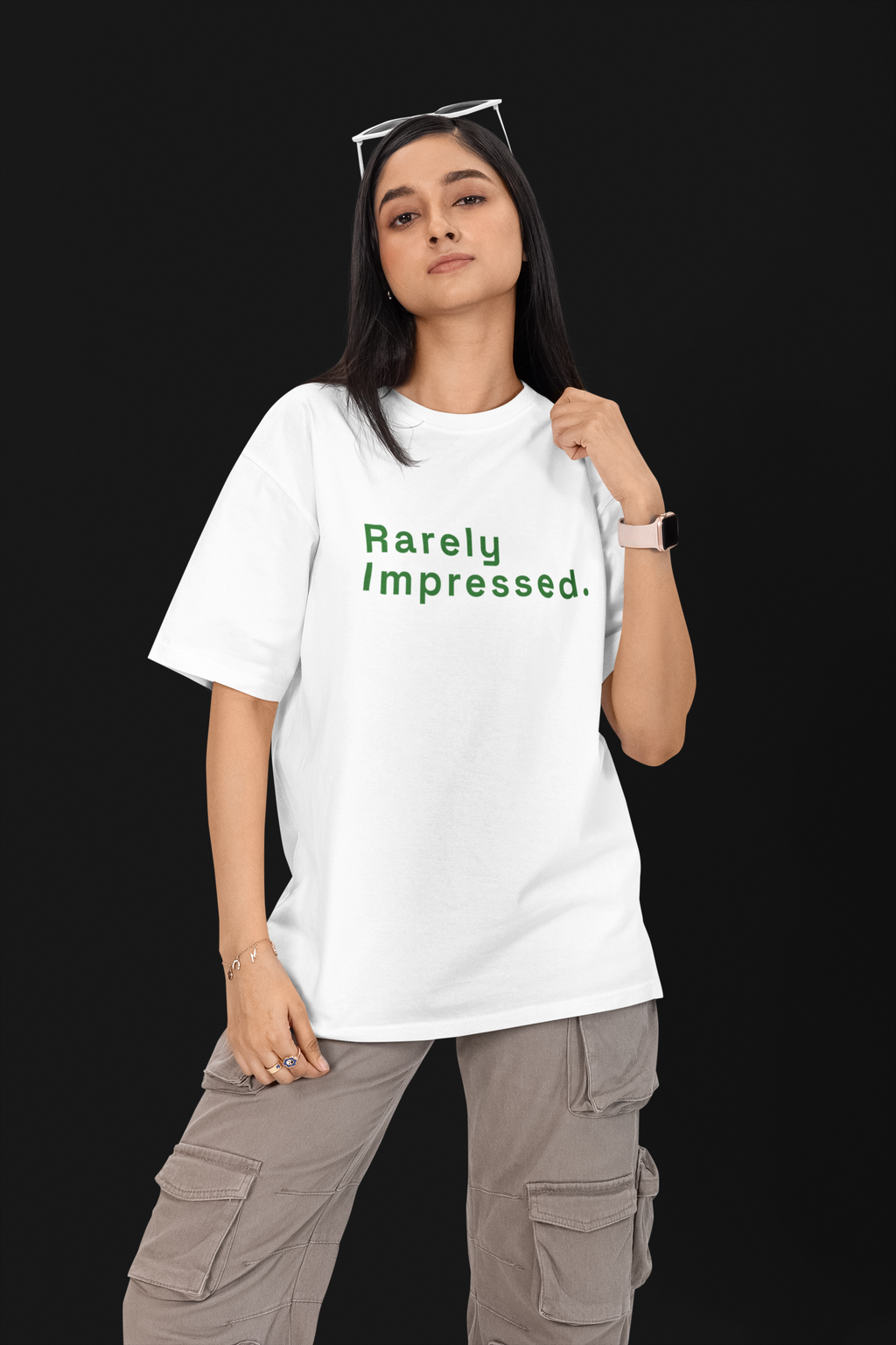 Rarely Impressed. — Unisex Oversized Tee