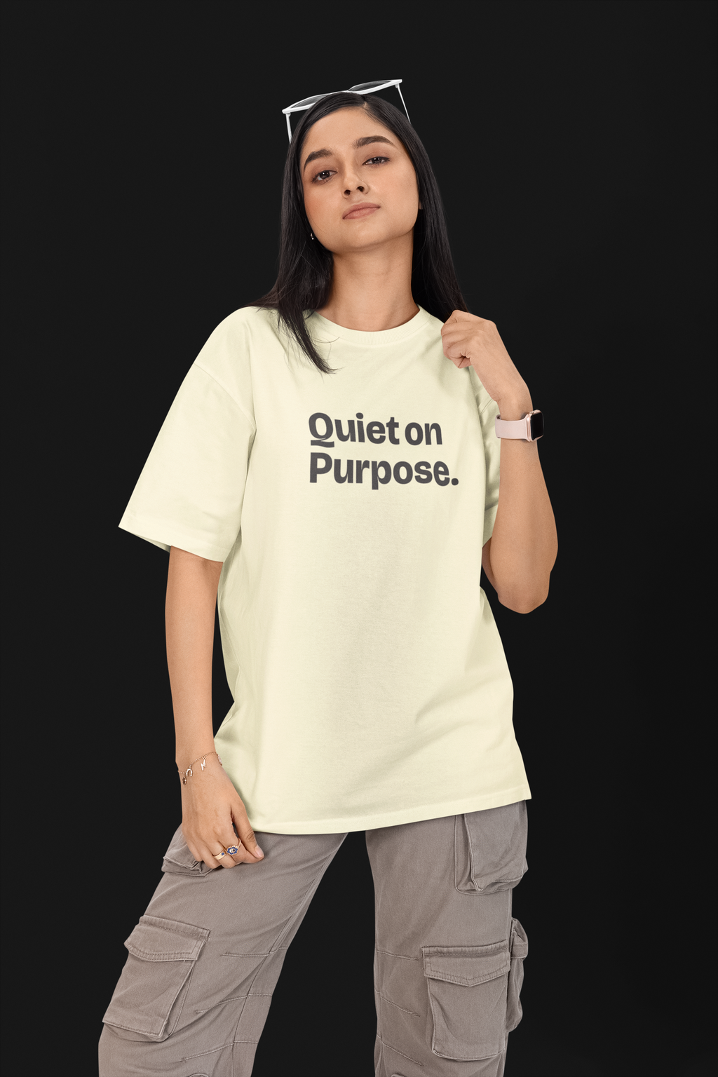 Quiet On Purpose - Unisex Oversized Tee