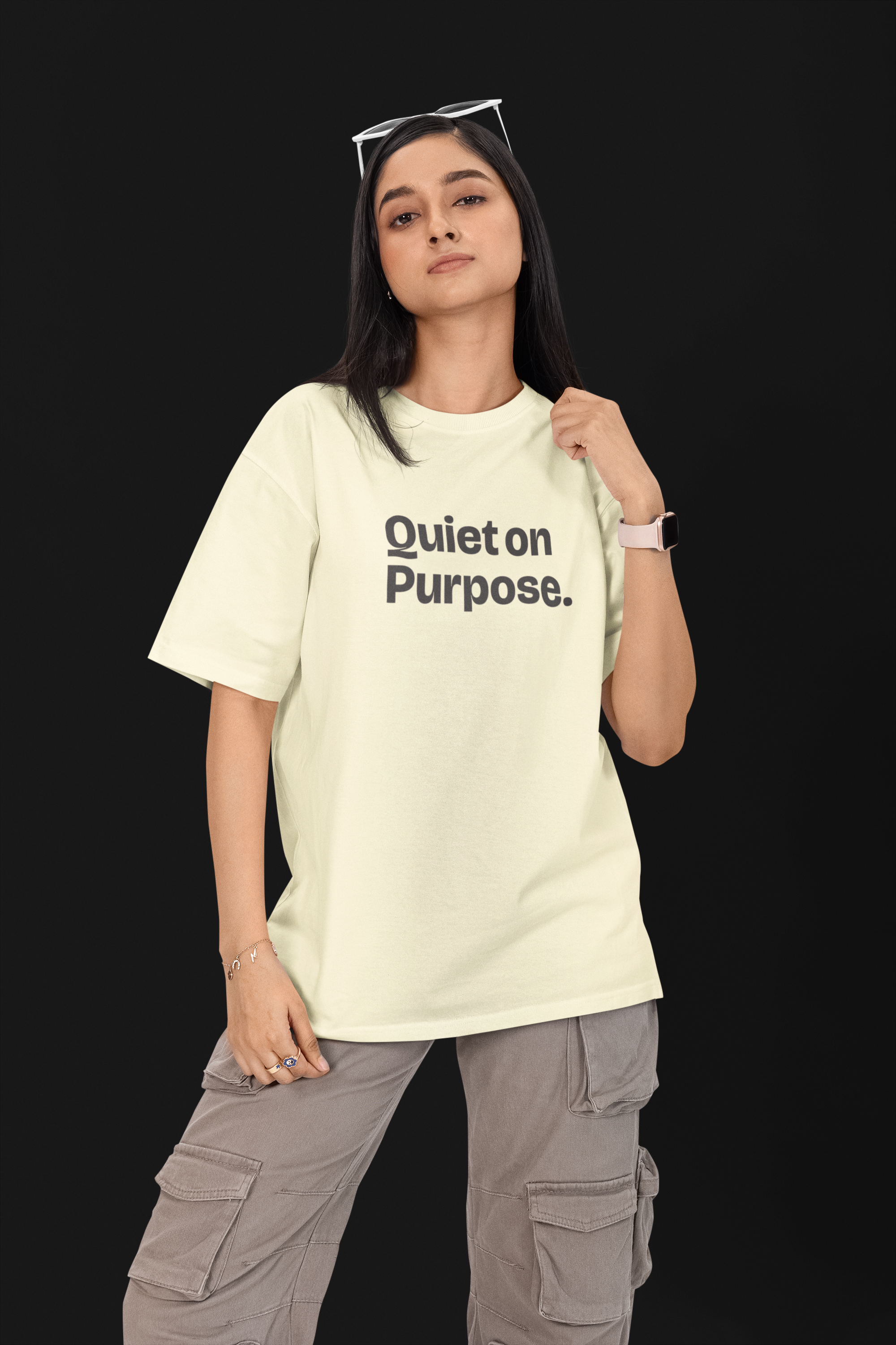 Quiet On Purpose - Unisex Oversized Tee
