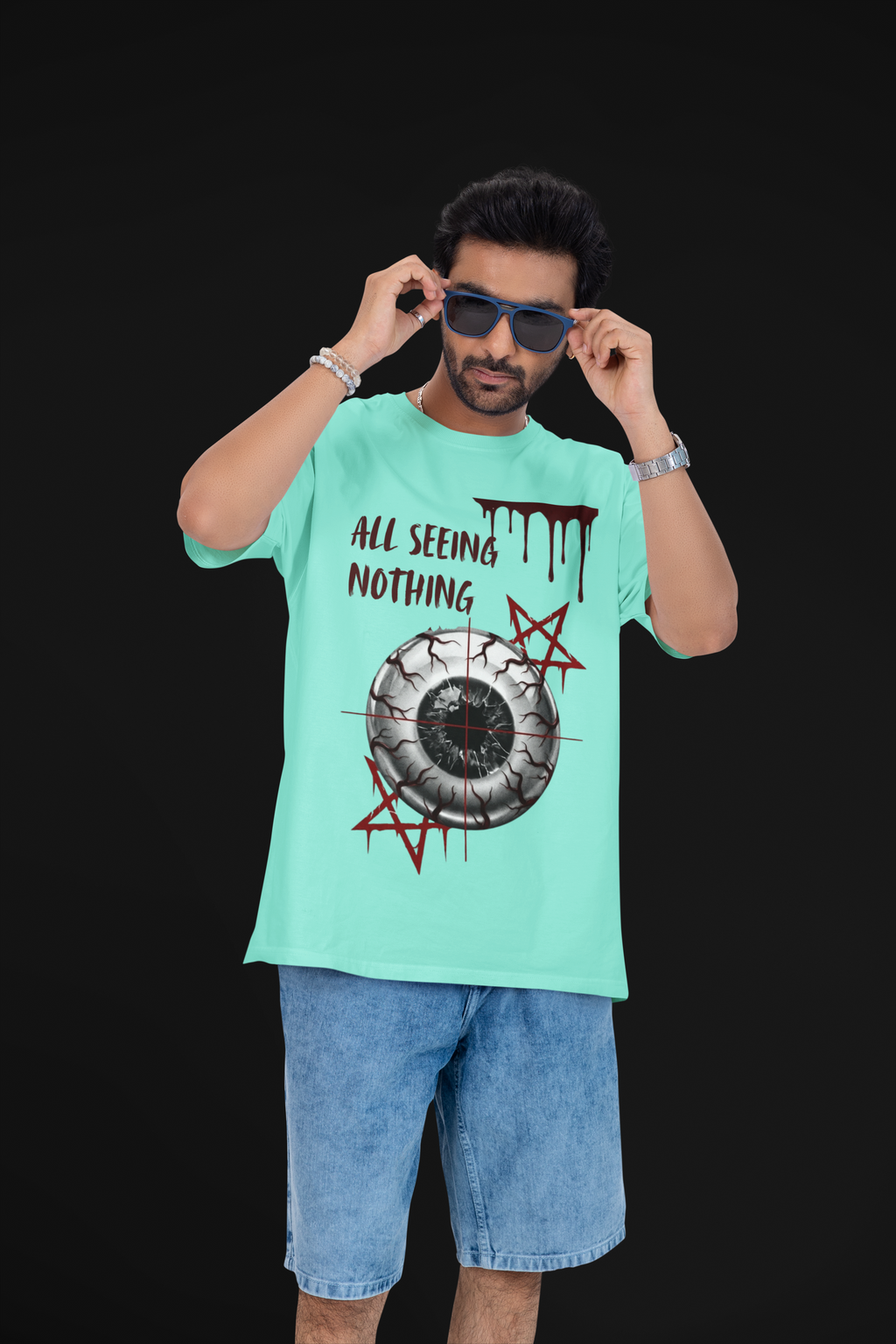 All Seeing Nothing Unisex Oversized Tee