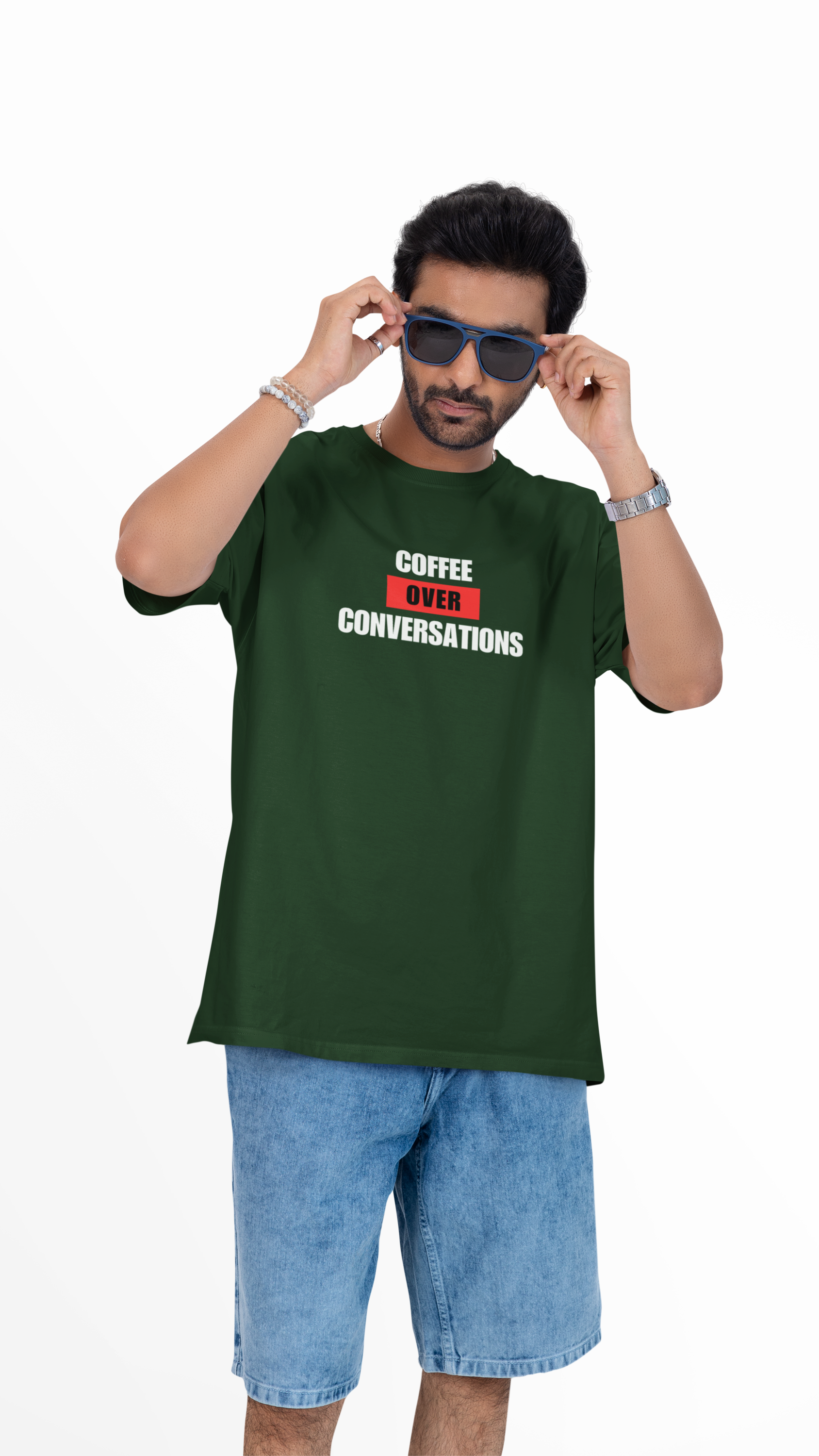 Coffee Over Conversations Unisex Oversized Tee 🖤