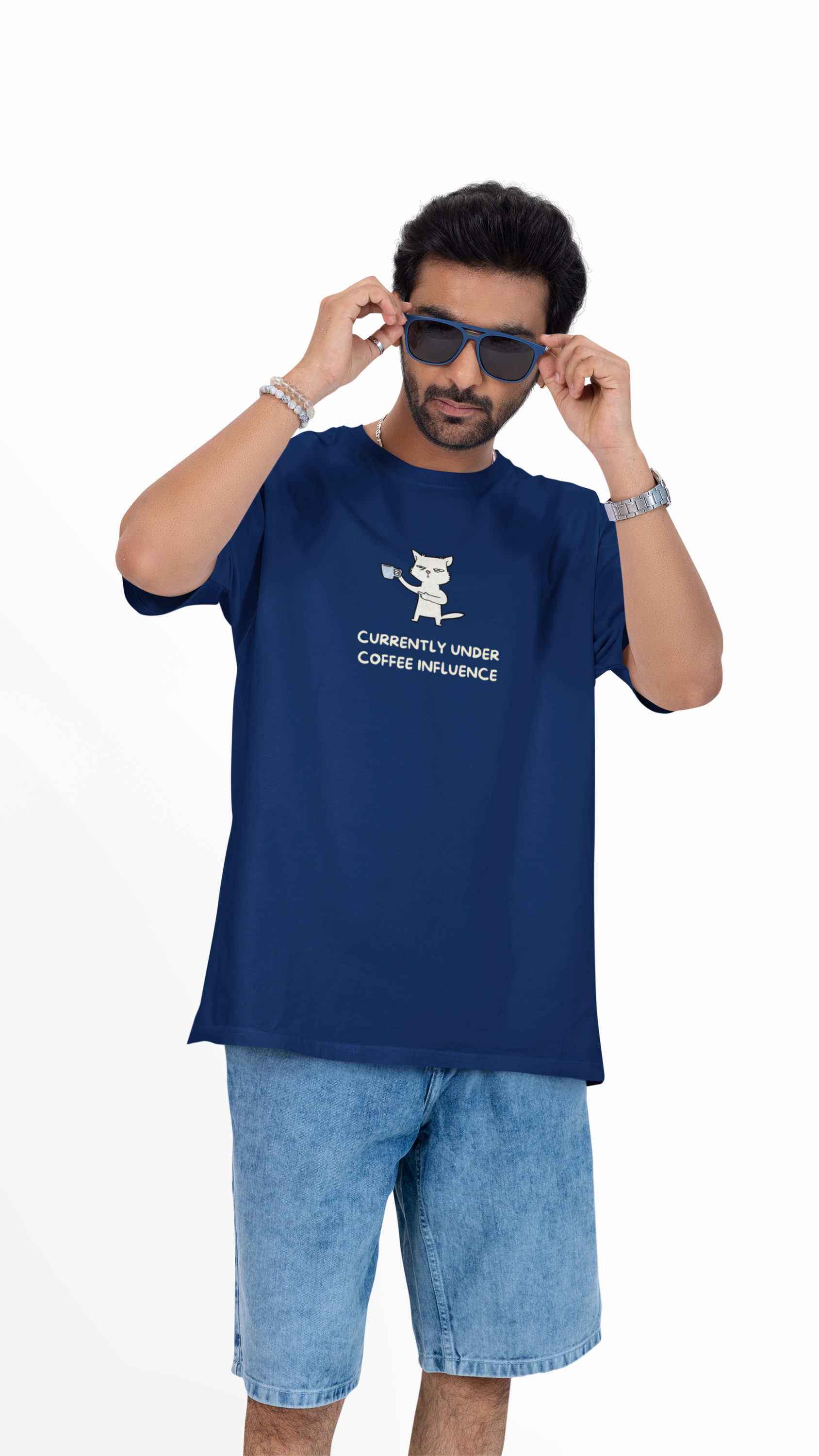 Currently Under Coffee Influence Unisex Oversized Tee ☕😏