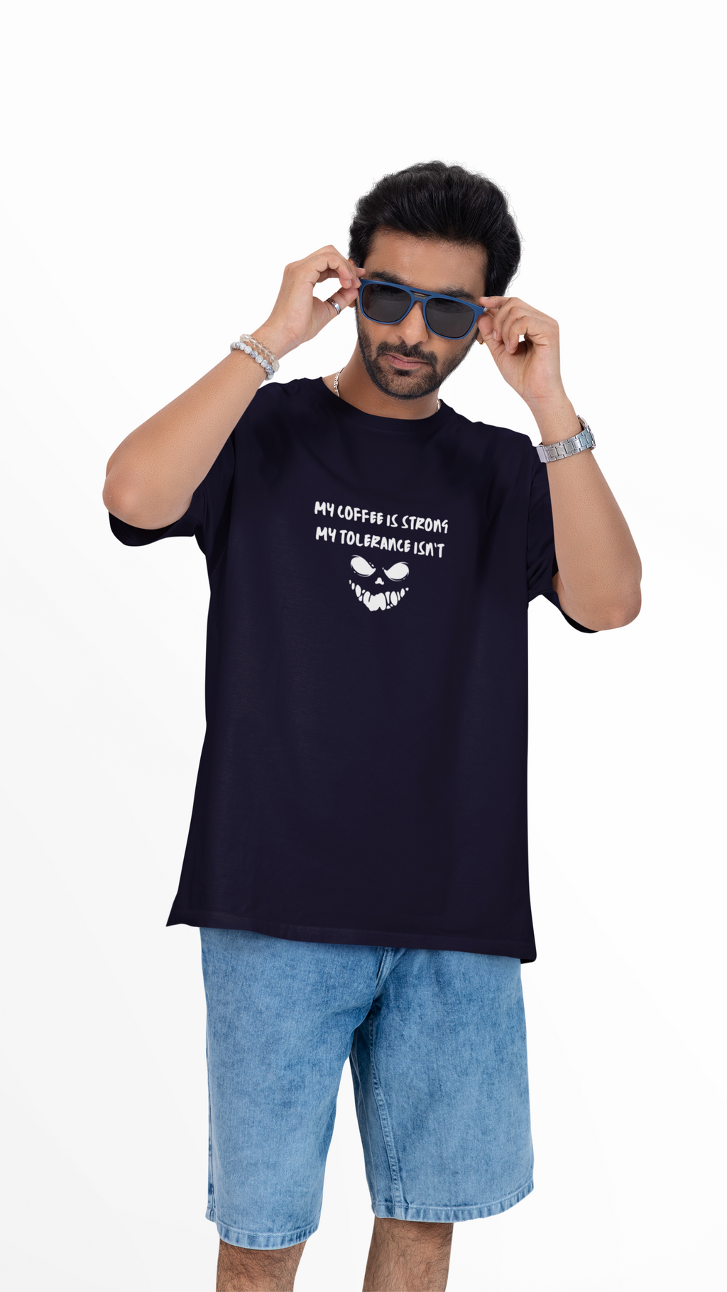 My Coffee Is Strong. My Tolerance Isn't. Unisex Oversized Tee ☕😮‍💨