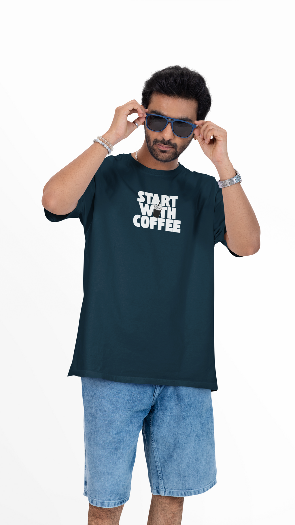 Start With Coffee Unisex Oversized Tee ☕