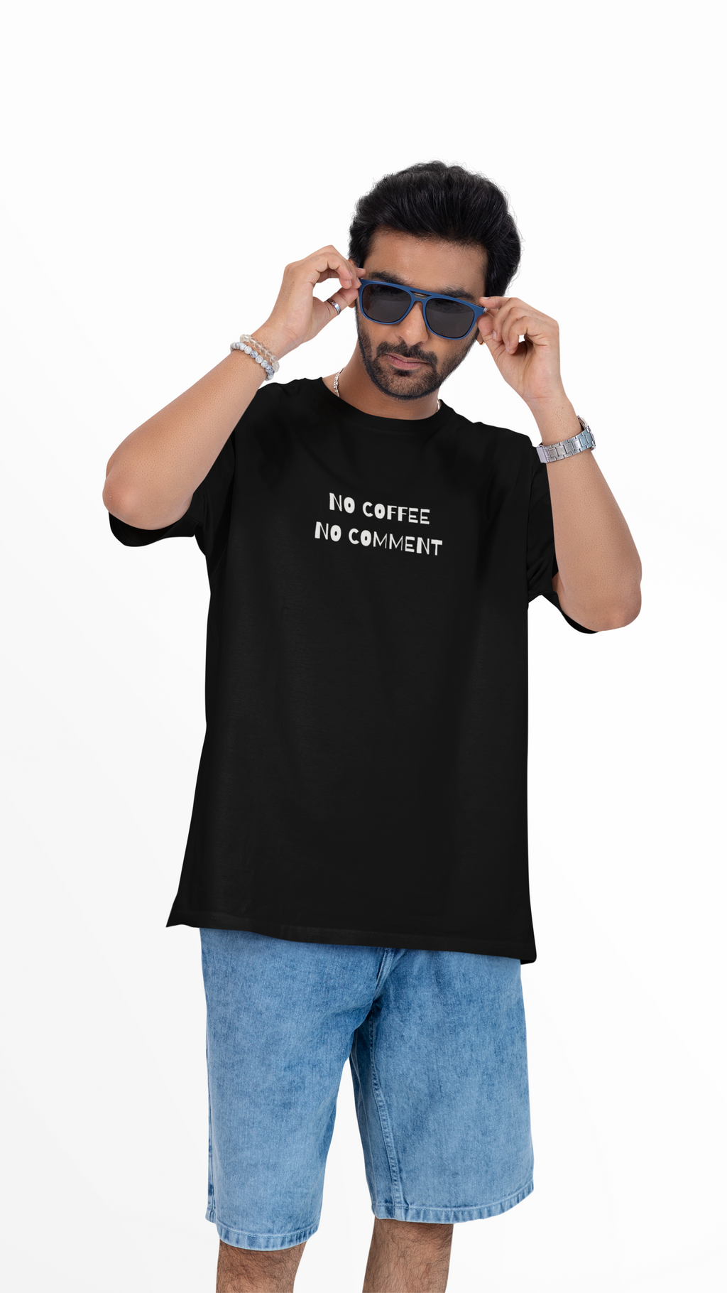 No Coffee. No Comment. Unisex Oversized Tee
