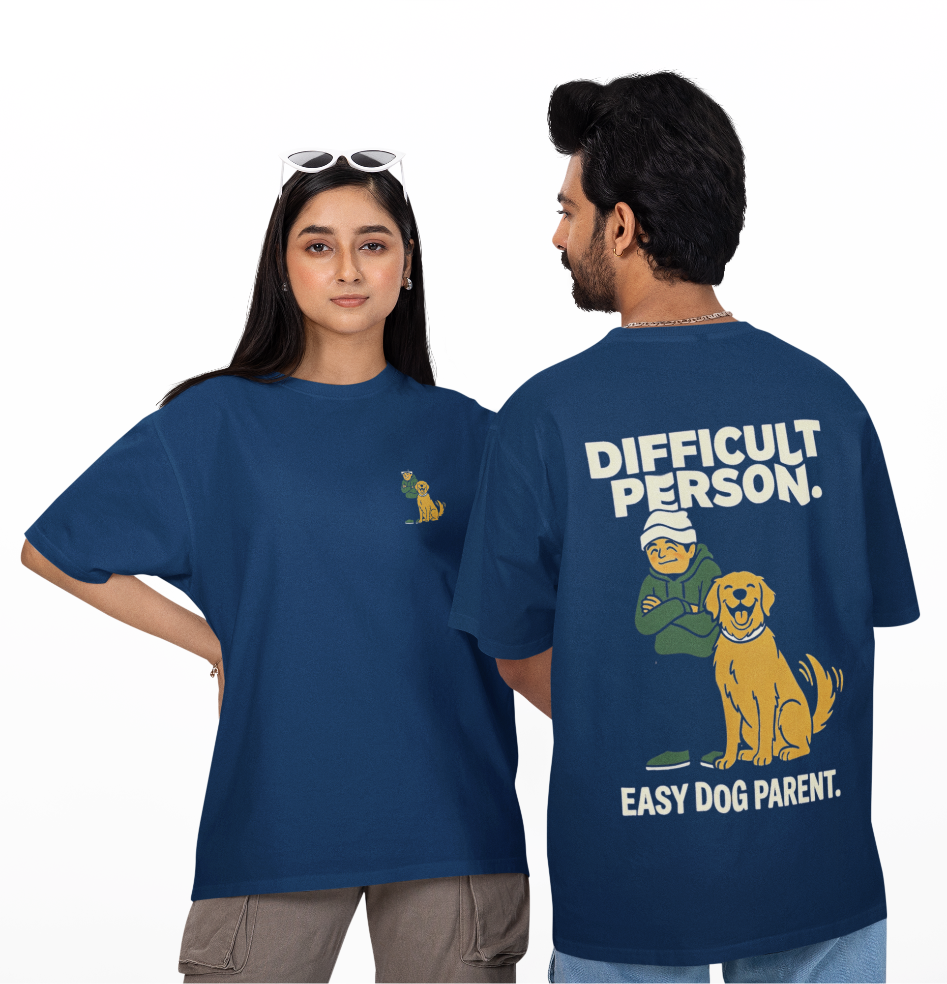 Easy Dog Parent Unisex Oversized Tee