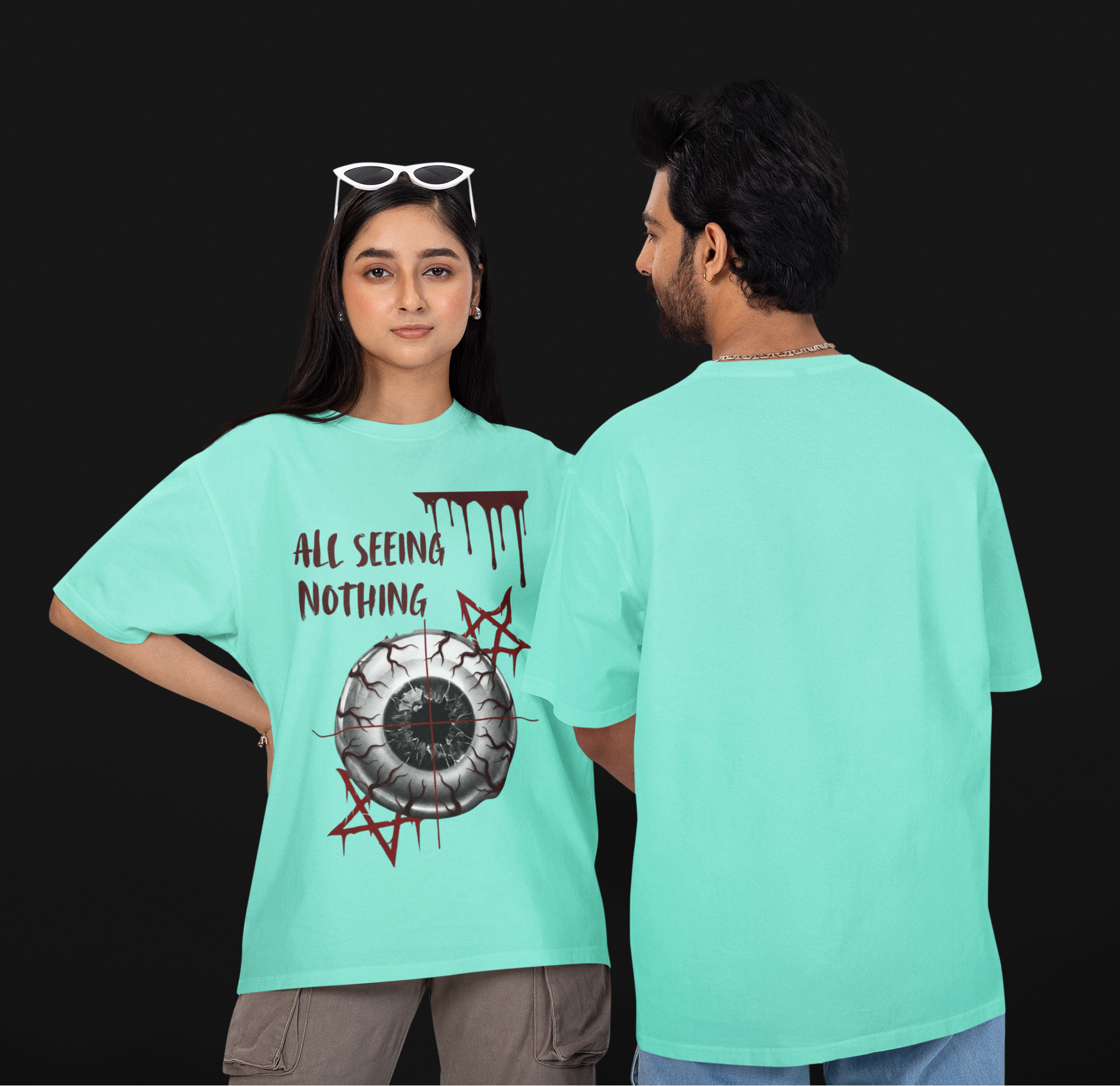 All Seeing Nothing Unisex Oversized Tee