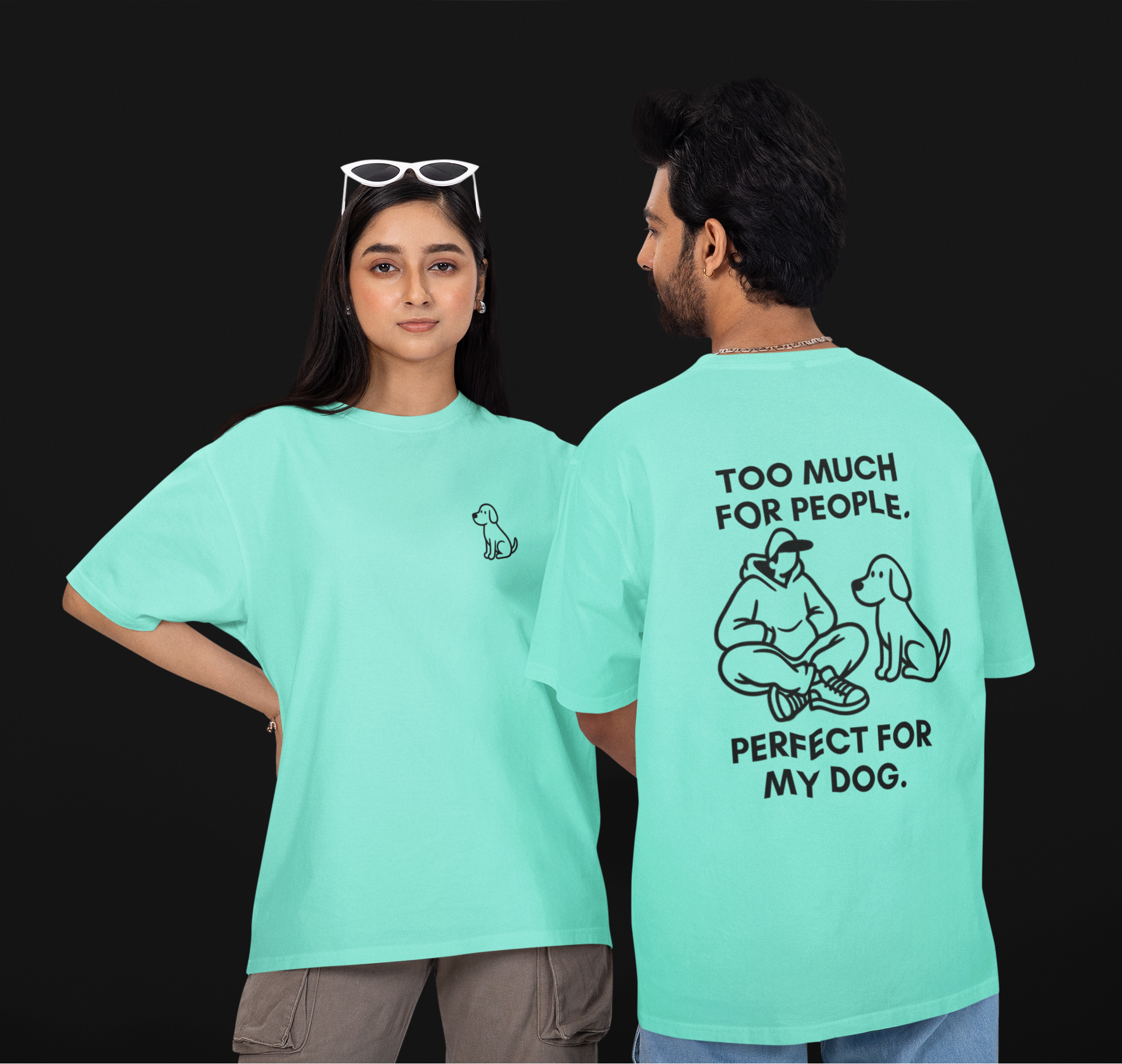 Perfect For My Dog Unisex Oversized Tee