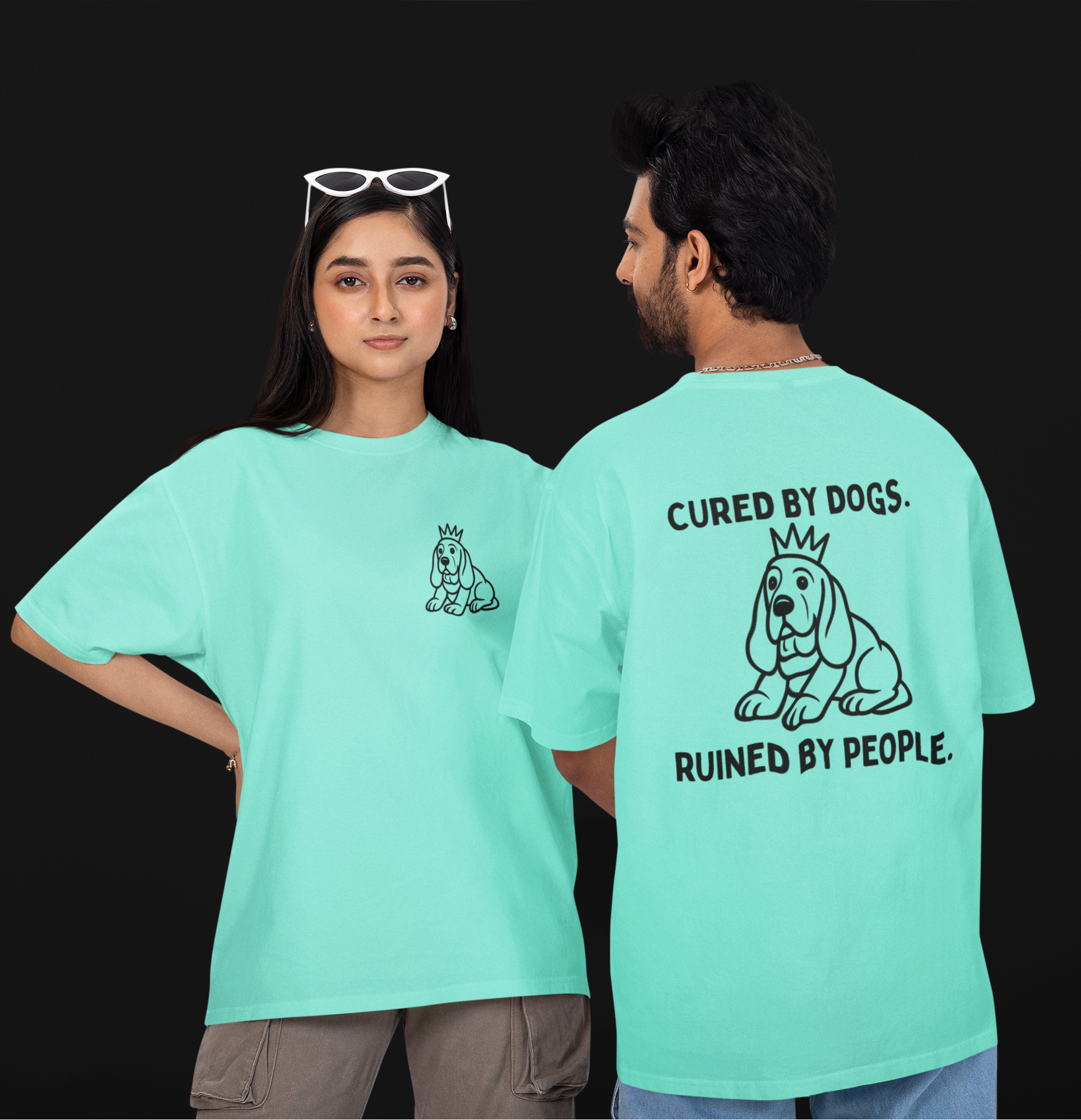 Cured By Dogs Unisex Oversized Tee