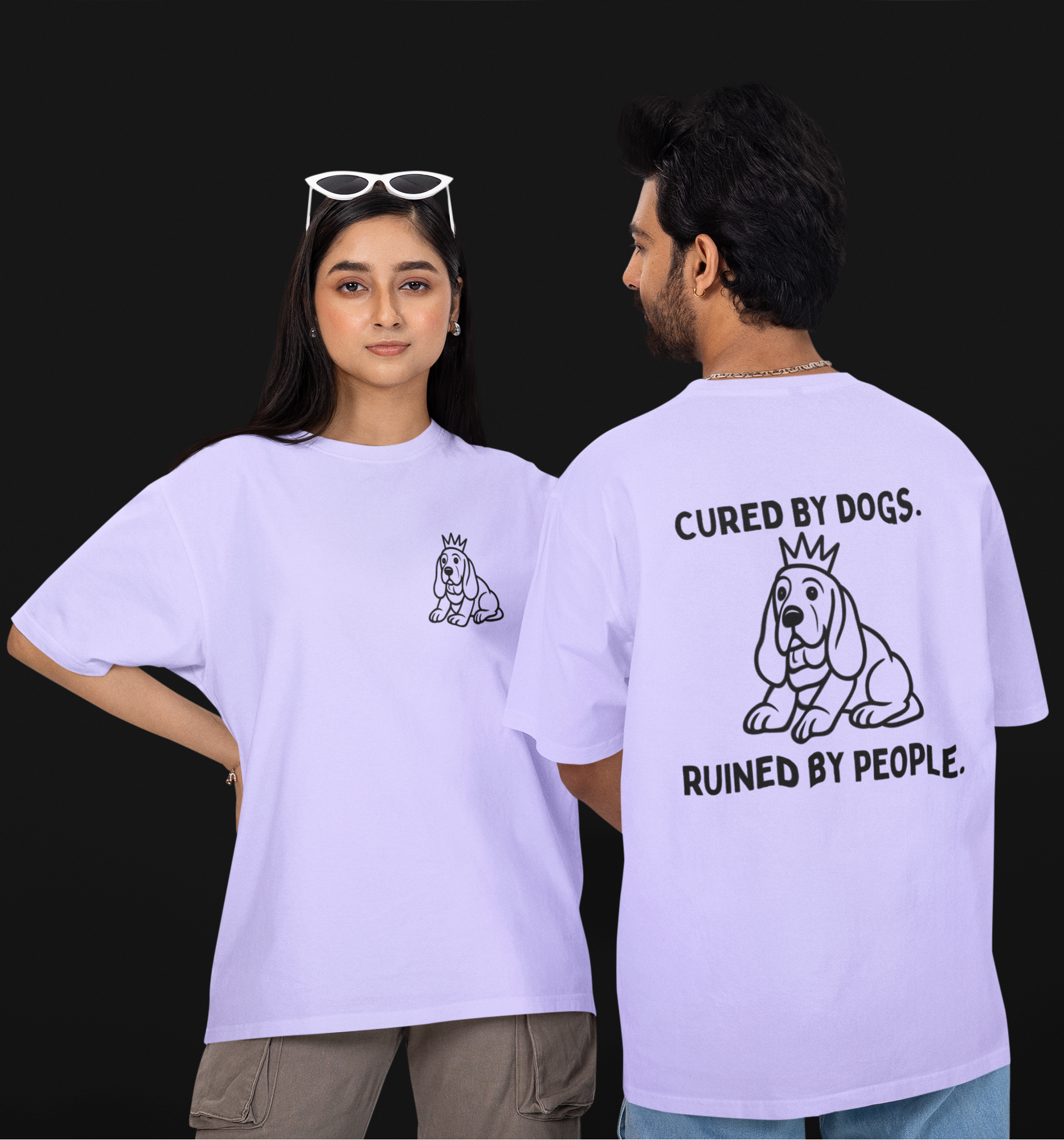 Cured By Dogs Unisex Oversized Tee