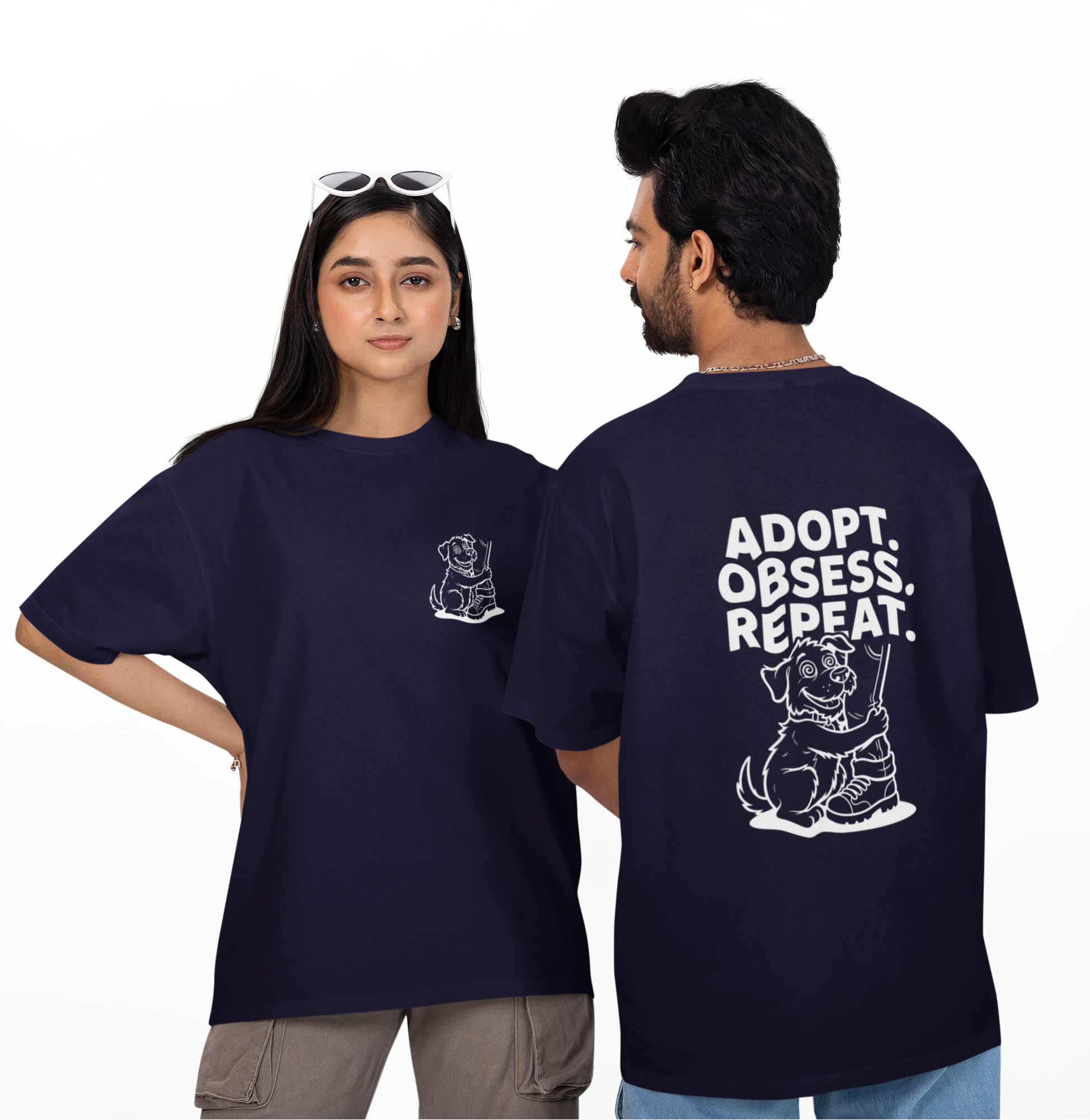 Adopt Obsess Repeat Unisex Oversized Tee