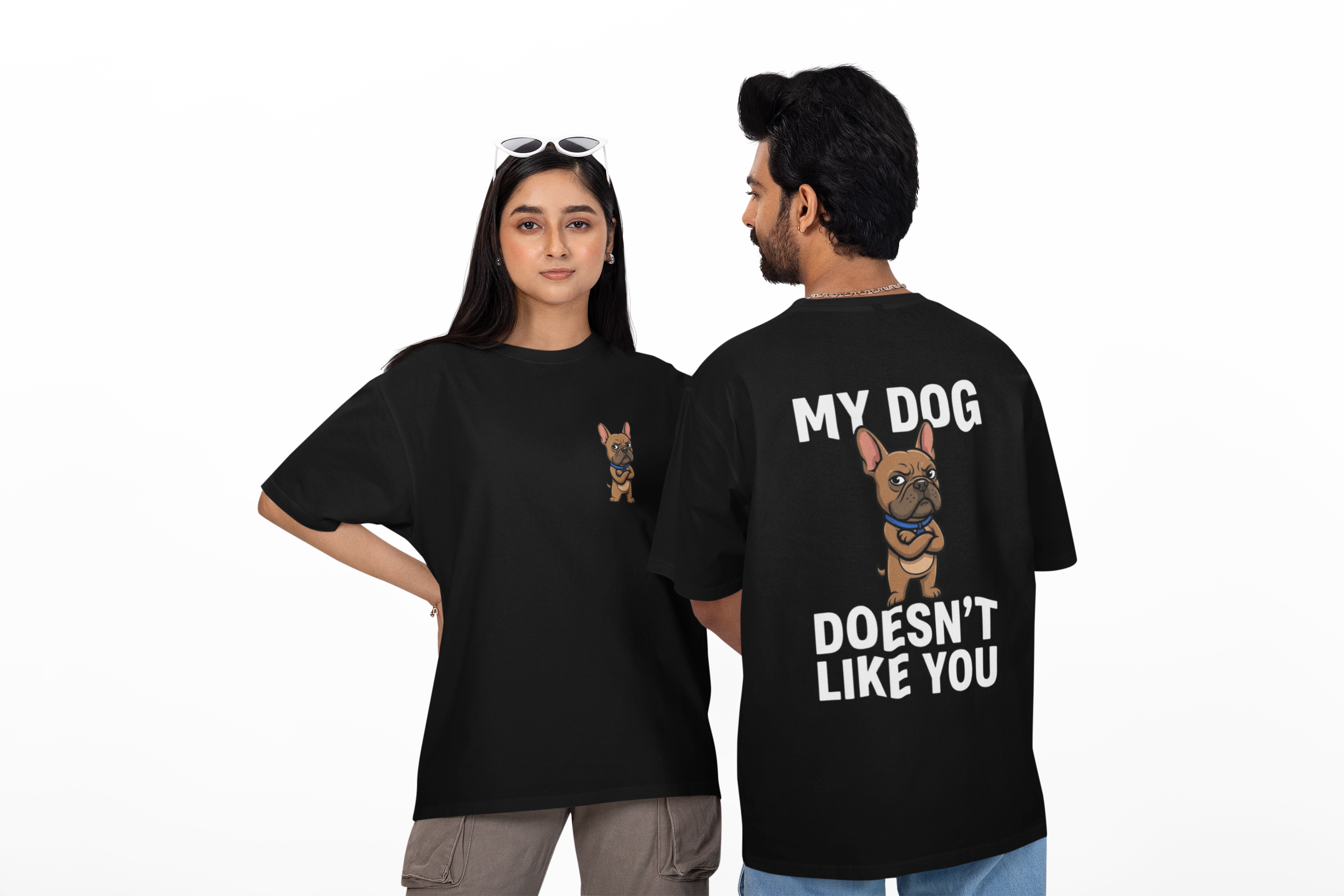 My Dog Doesn’t Like You Oversized Unisex Tee