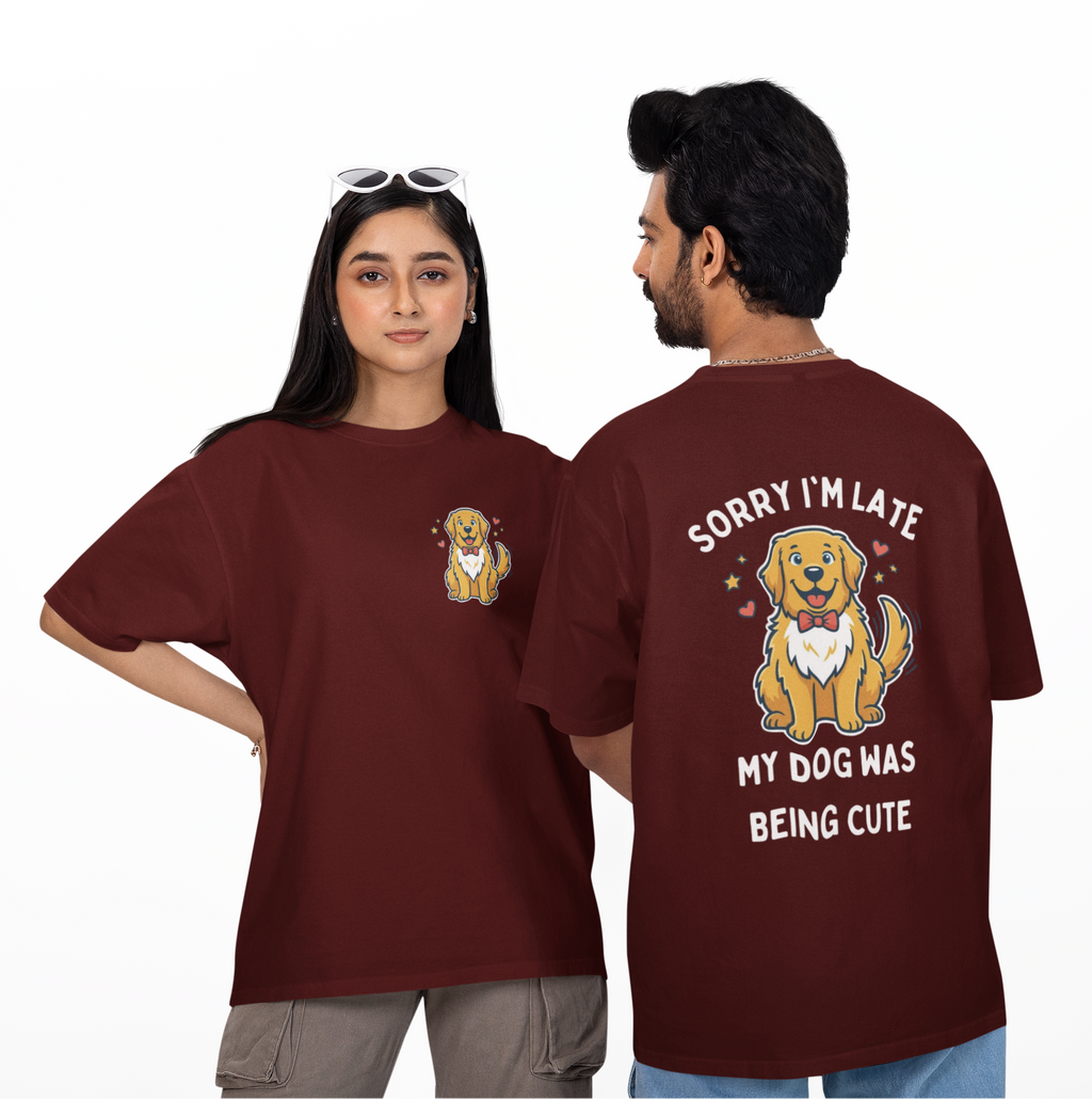 I Am Late Unisex Oversized Tee