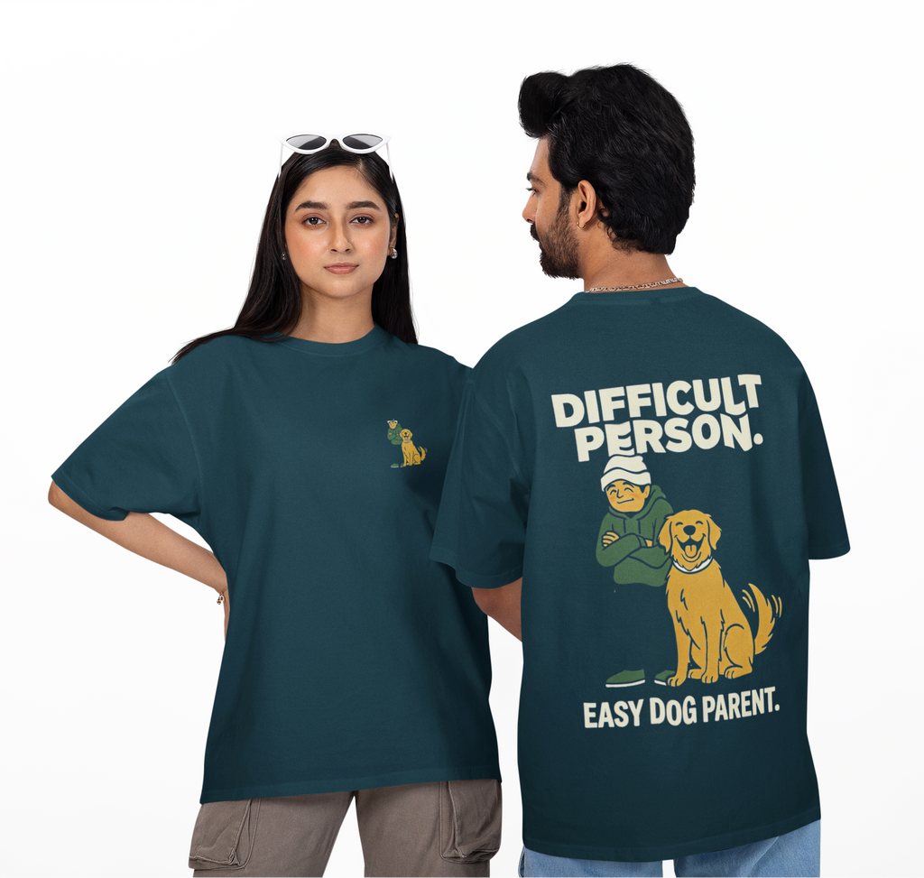 Easy Dog Parent Unisex Oversized Tee