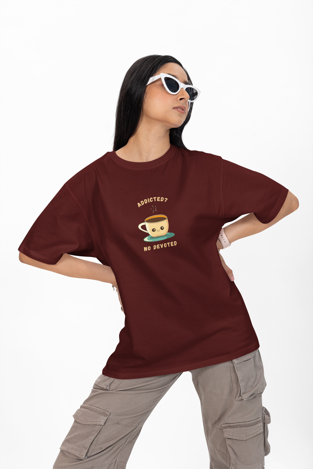 Addicted? No. Devoted. Unisex Oversized Tee