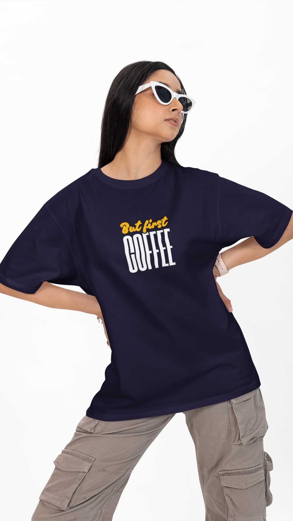 But First Coffee Unisex Oversized Tee