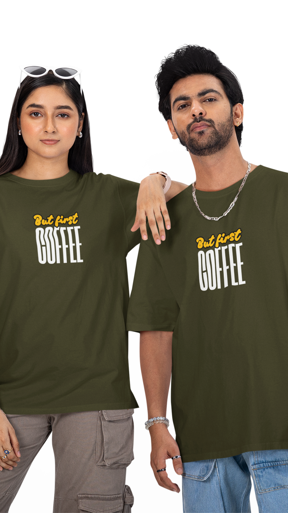 But First Coffee Unisex Oversized Tee