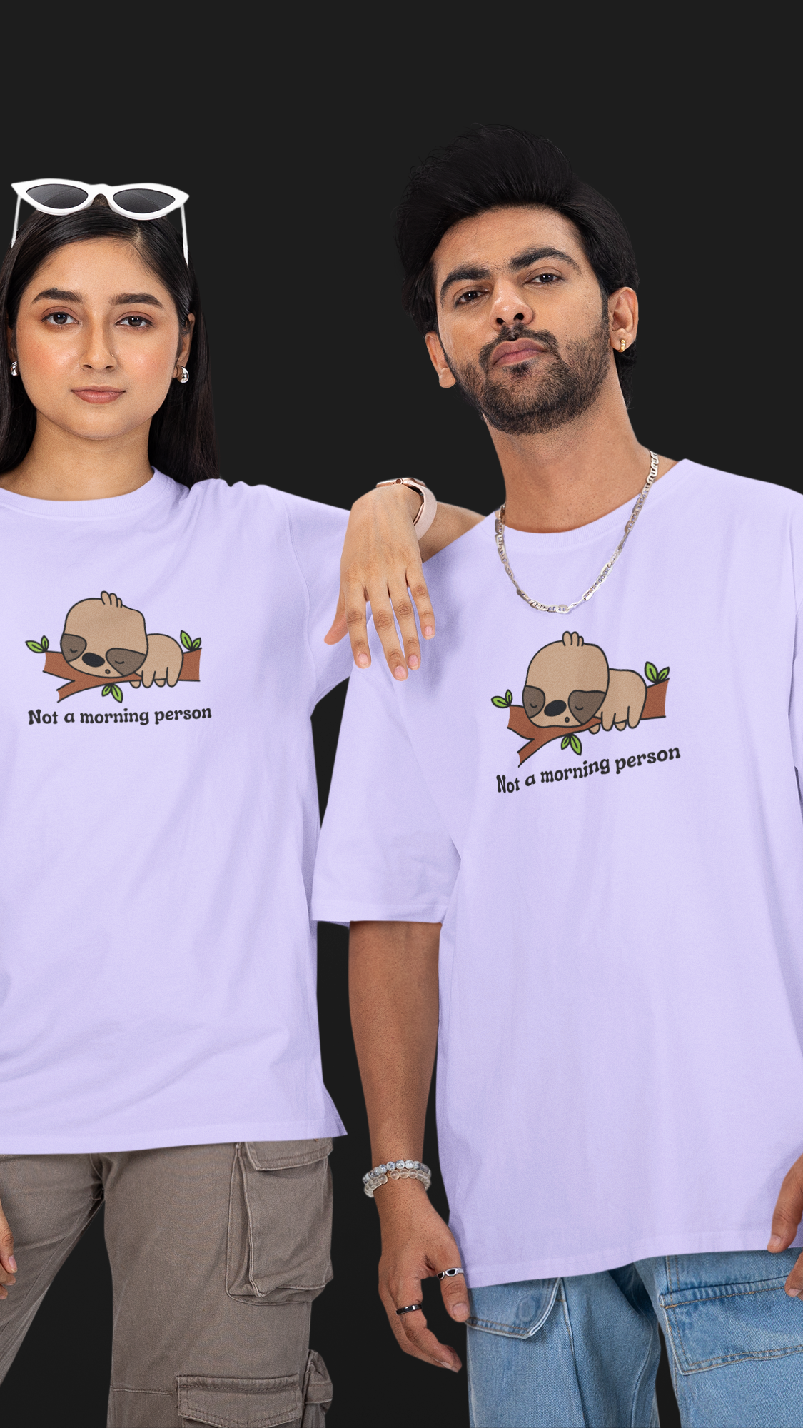 Not A Morning Person Unisex Oversized Tee 😮‍💨