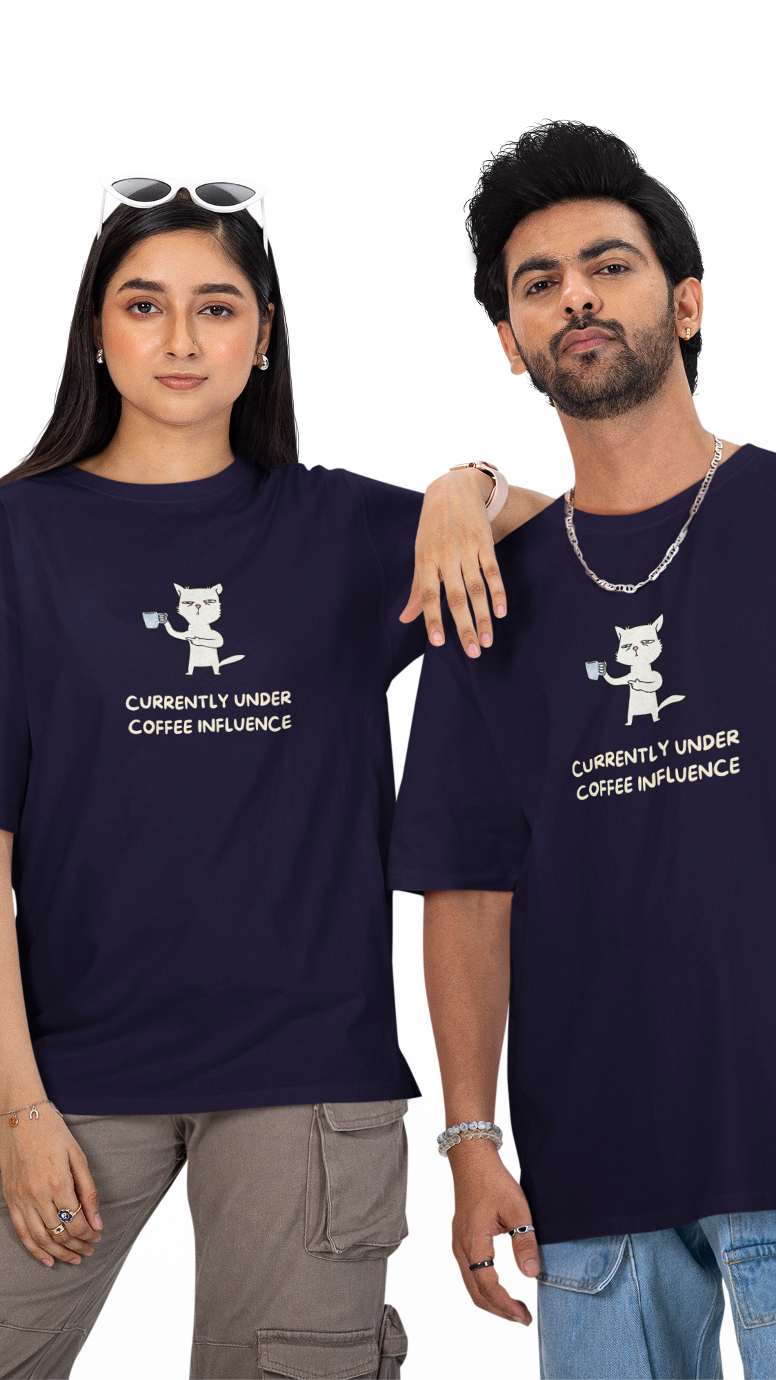 Currently Under Coffee Influence Unisex Oversized Tee ☕😏