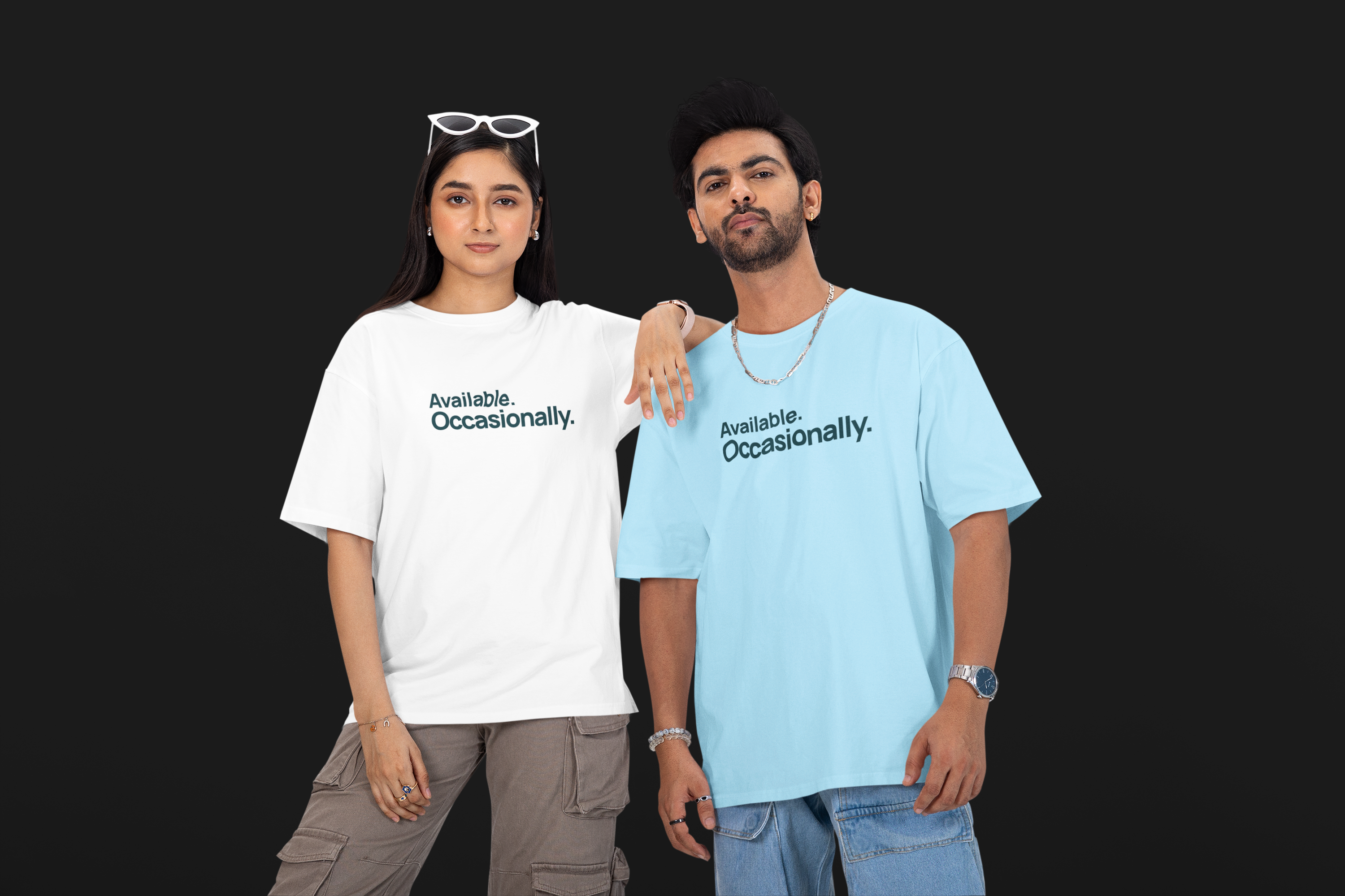 Available. Occasionally. — Unisex Oversized Tee
