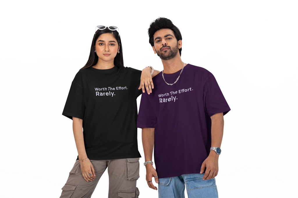 Worth The Effort. Rarely. — Unisex Oversized Tee