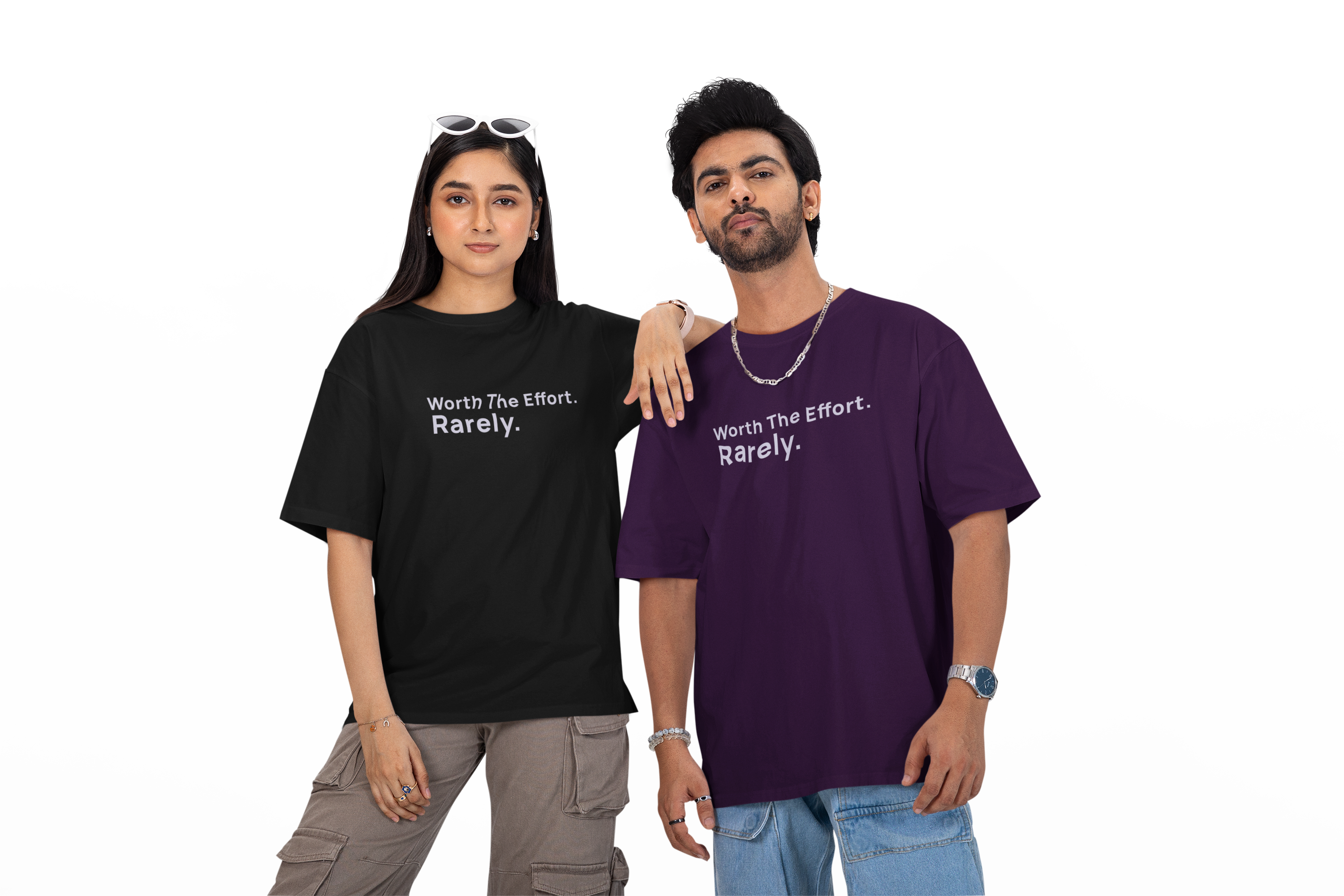 Worth The Effort. Rarely. — Unisex Oversized Tee