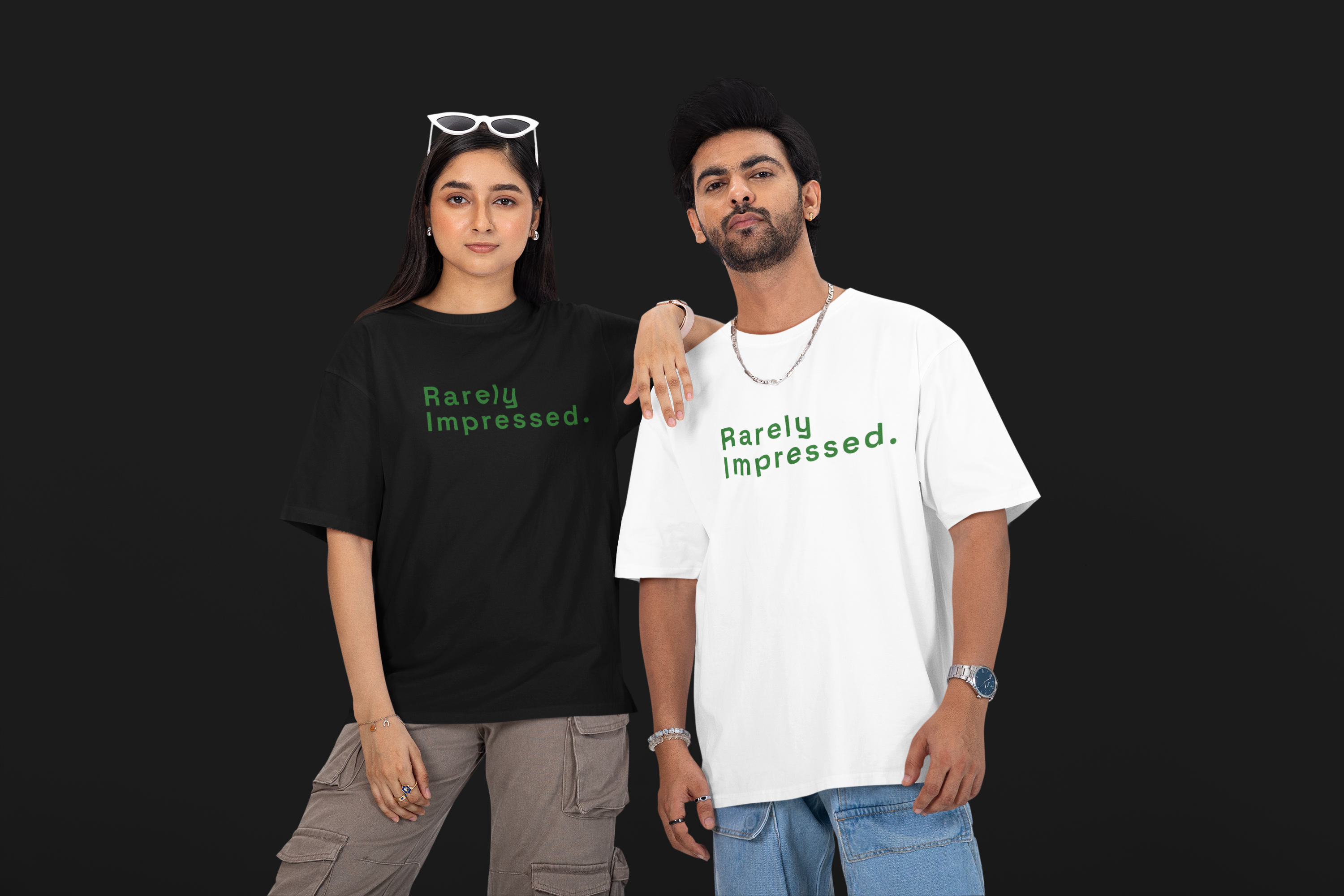 Rarely Impressed. — Unisex Oversized Tee