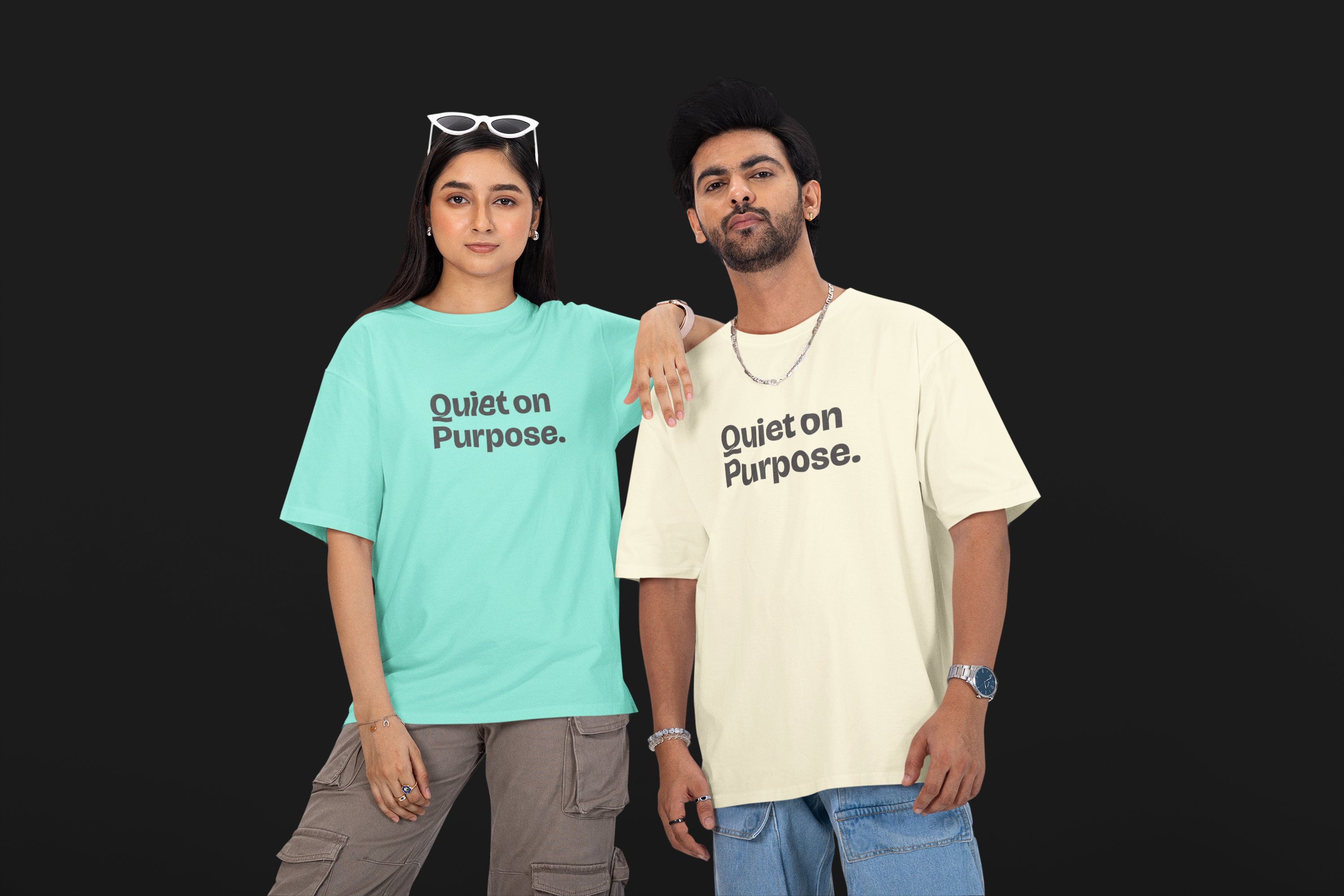 Quiet On Purpose - Unisex Oversized Tee