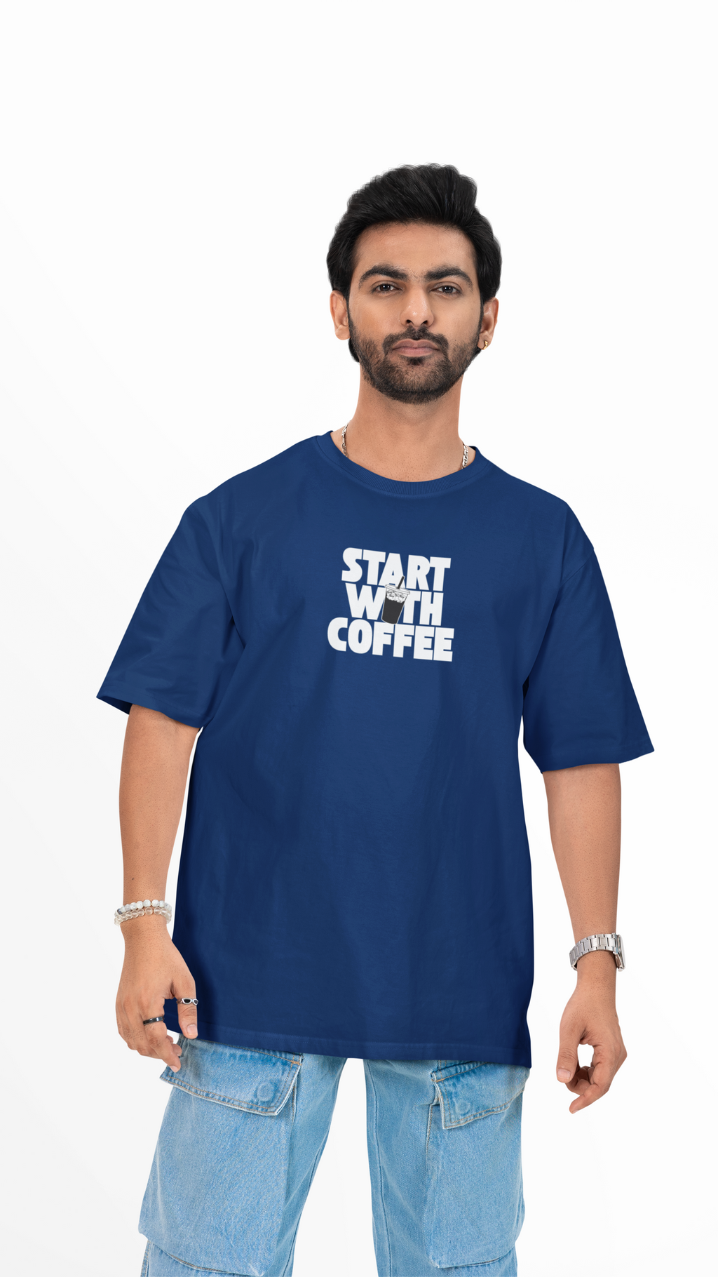 Start With Coffee Unisex Oversized Tee ☕