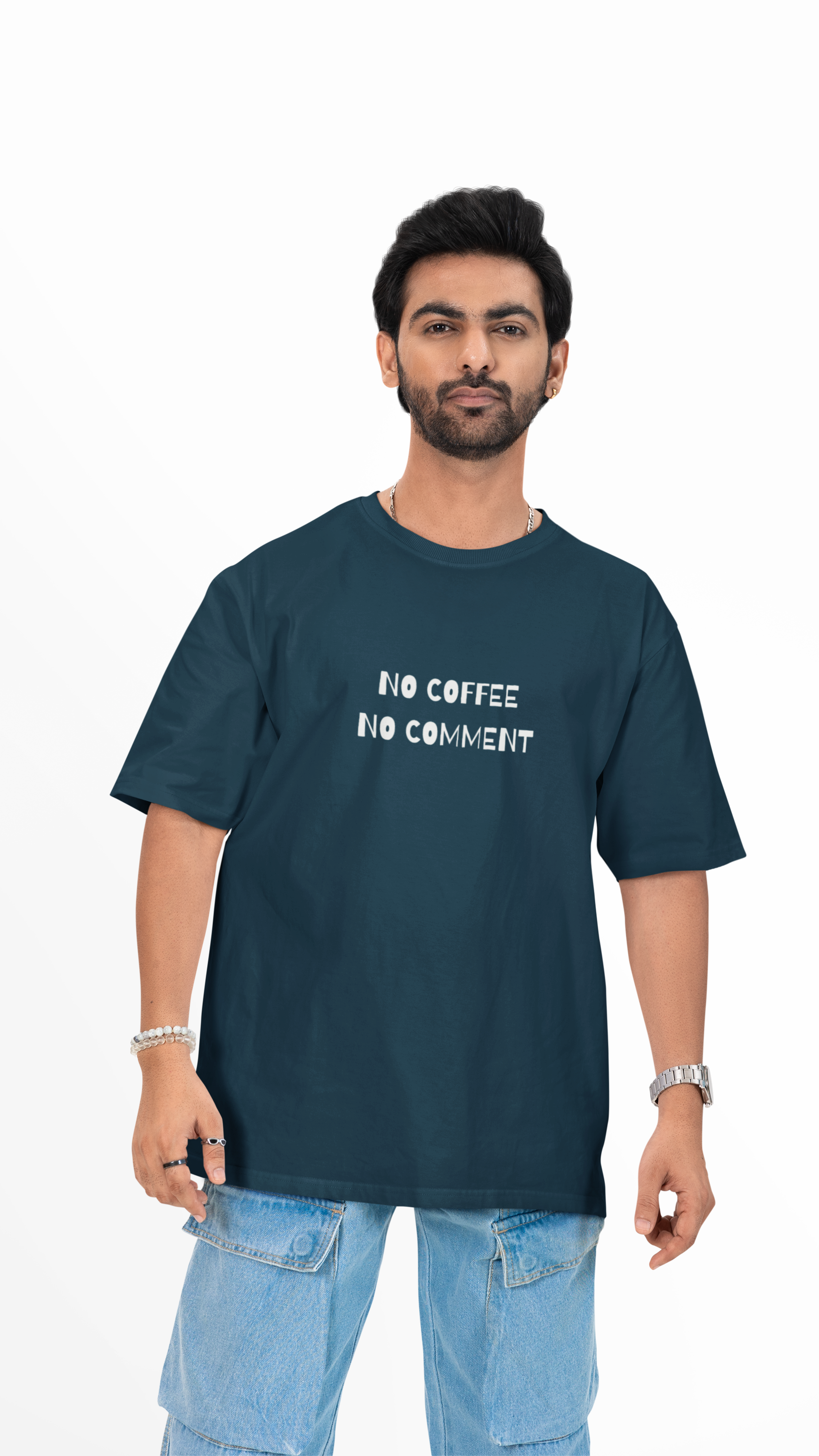 No Coffee. No Comment. Unisex Oversized Tee