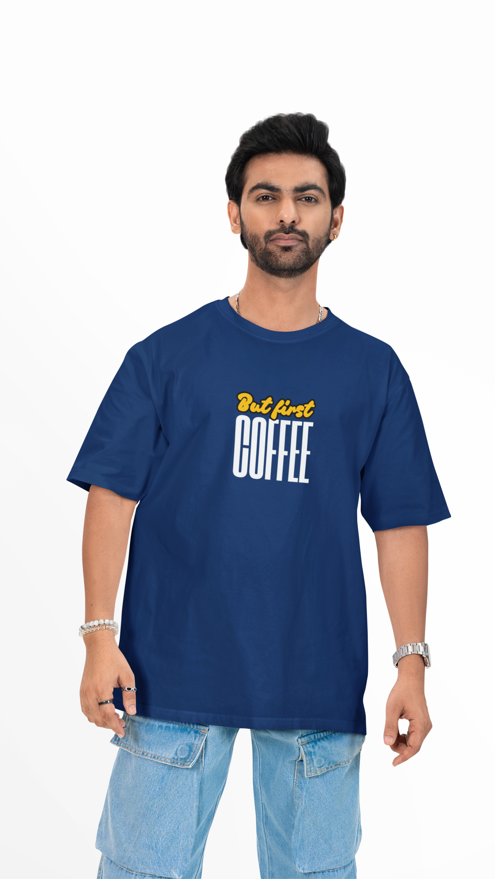 But First Coffee Unisex Oversized Tee