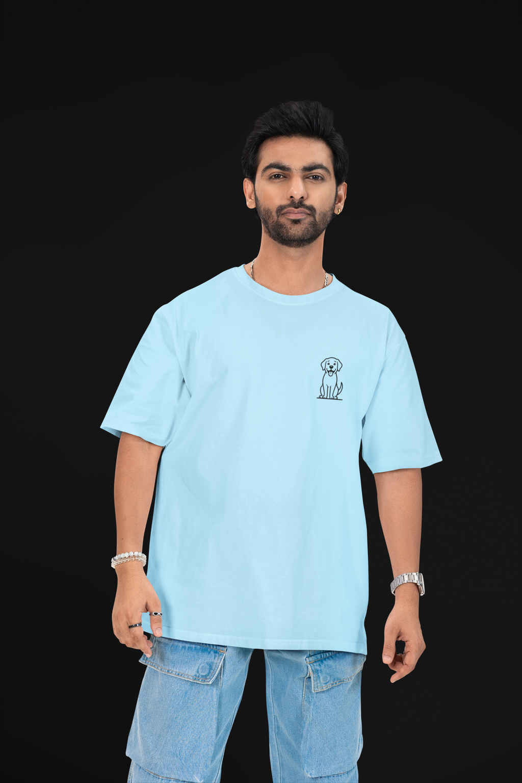 My Dog Is Friendly Unisex Oversized Tee